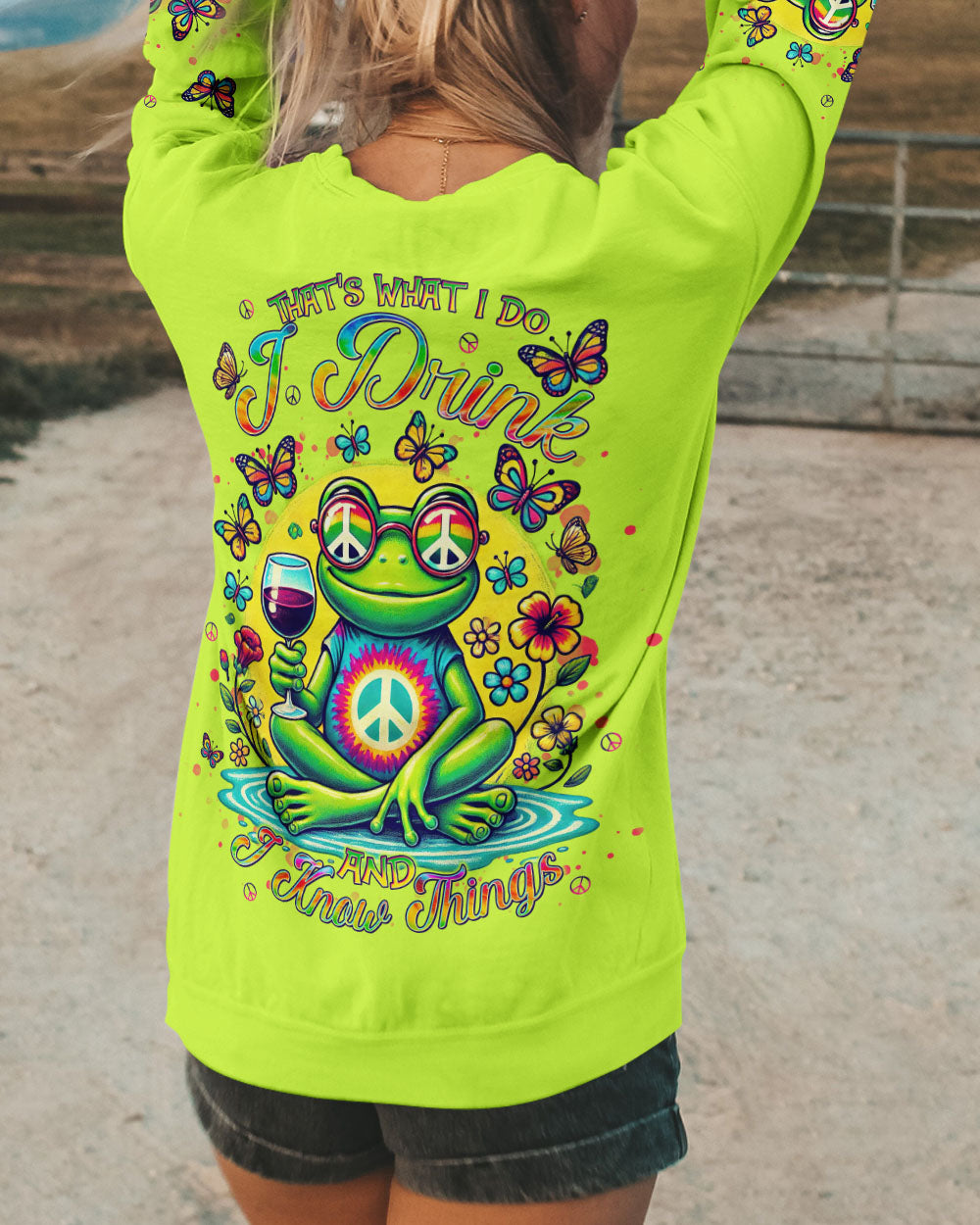 I DRINK AND I KNOW THINGS FROG ALL OVER PRINT - TLNT1907243