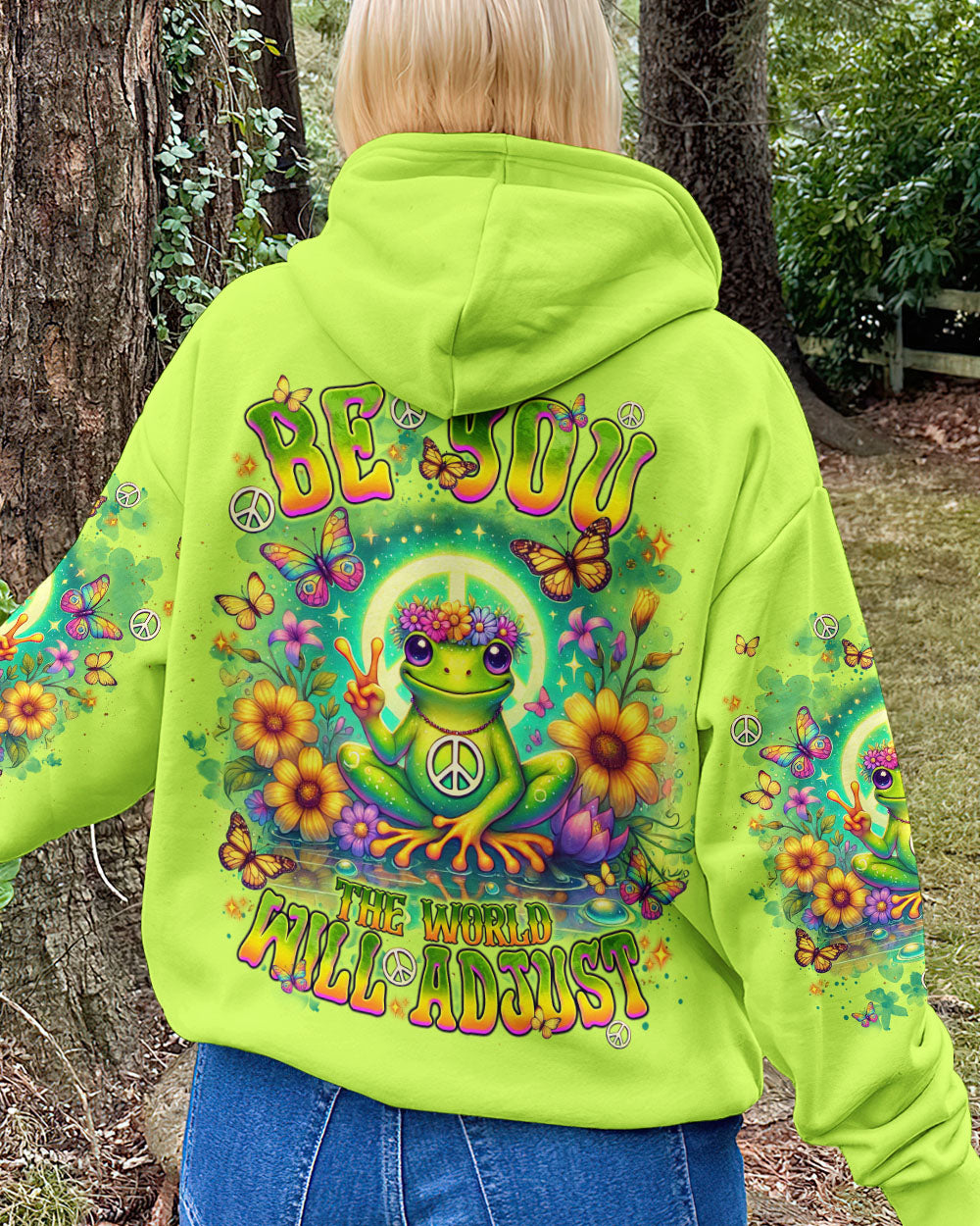 BE YOU THE WORLD WILL ADJUST FROG ALL OVER PRINT  - TLNT2001251