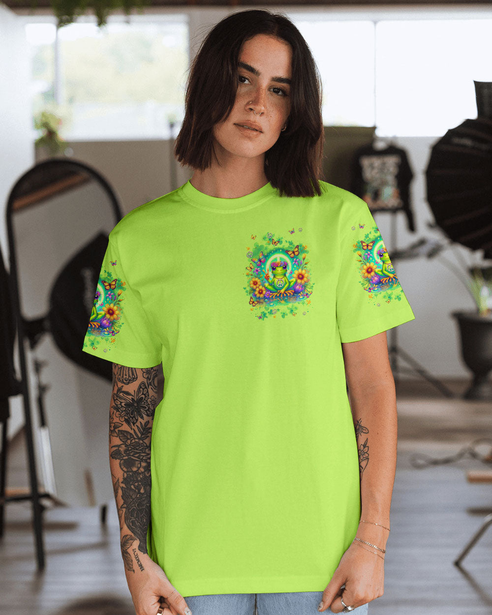 BE YOU THE WORLD WILL ADJUST FROG ALL OVER PRINT  - TLNT2001251