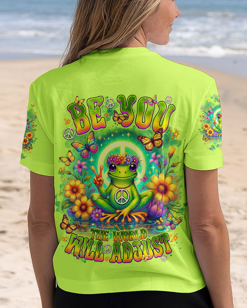 BE YOU THE WORLD WILL ADJUST FROG ALL OVER PRINT  - TLNT2001251