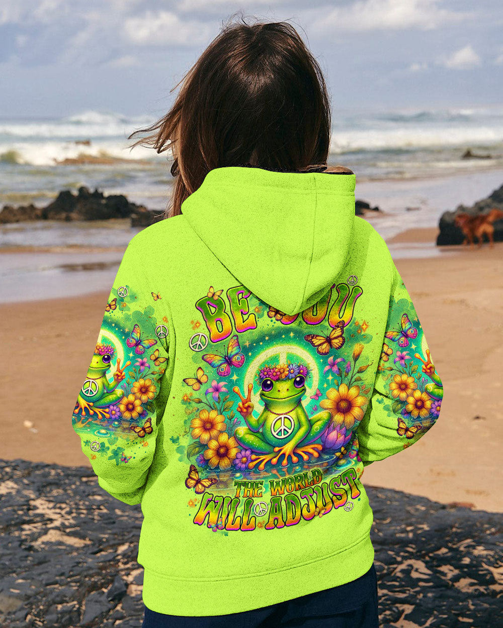 BE YOU THE WORLD WILL ADJUST FROG ALL OVER PRINT  - TLNT2001251
