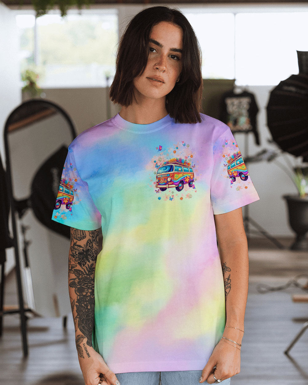 RUNNING AGAINST THE WIND BUS TIE DYE  ALL OVER PRINT - TLNT2101253