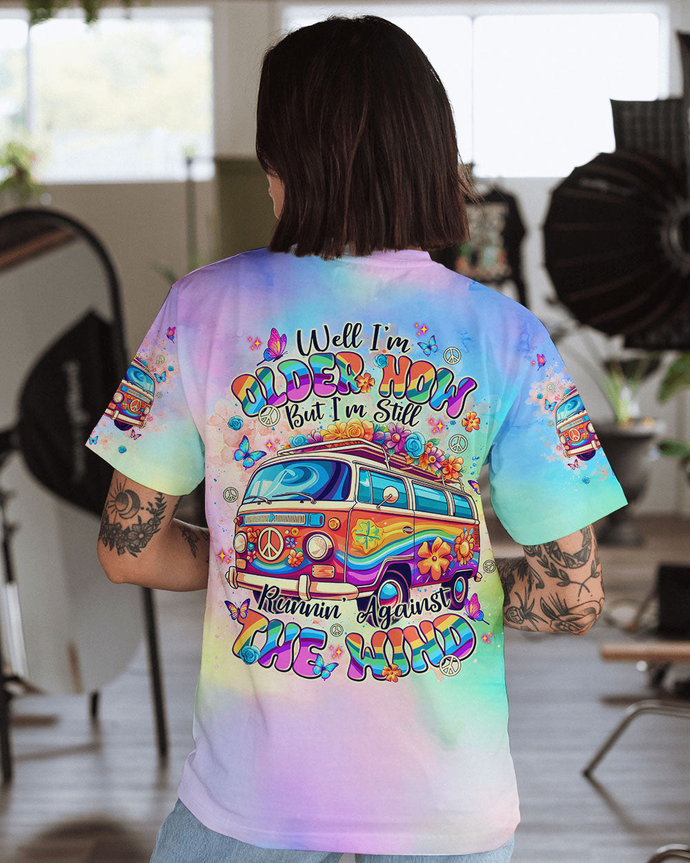 RUNNING AGAINST THE WIND BUS TIE DYE  ALL OVER PRINT - TLNT2101253