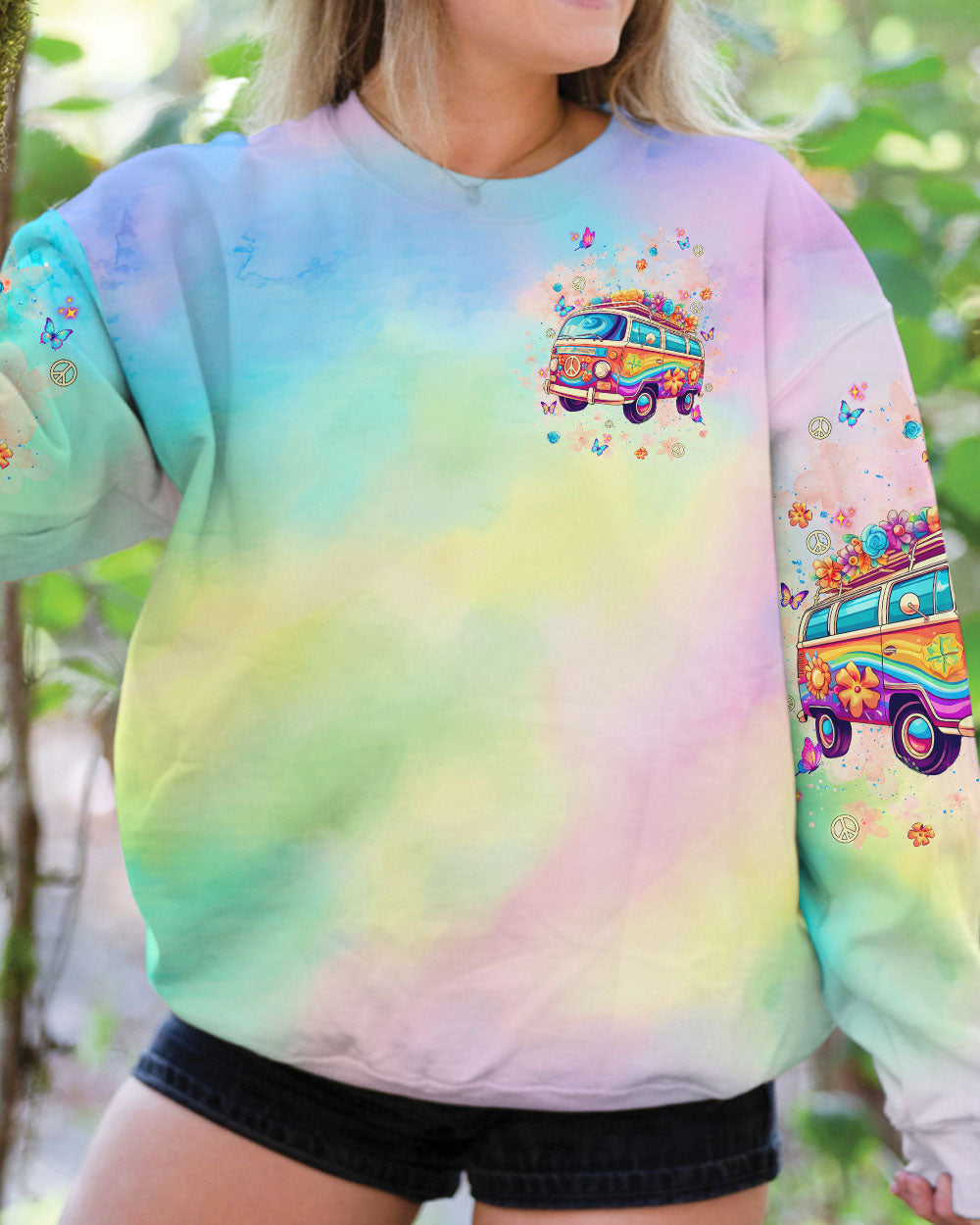 RUNNING AGAINST THE WIND BUS TIE DYE  ALL OVER PRINT - TLNT2101253