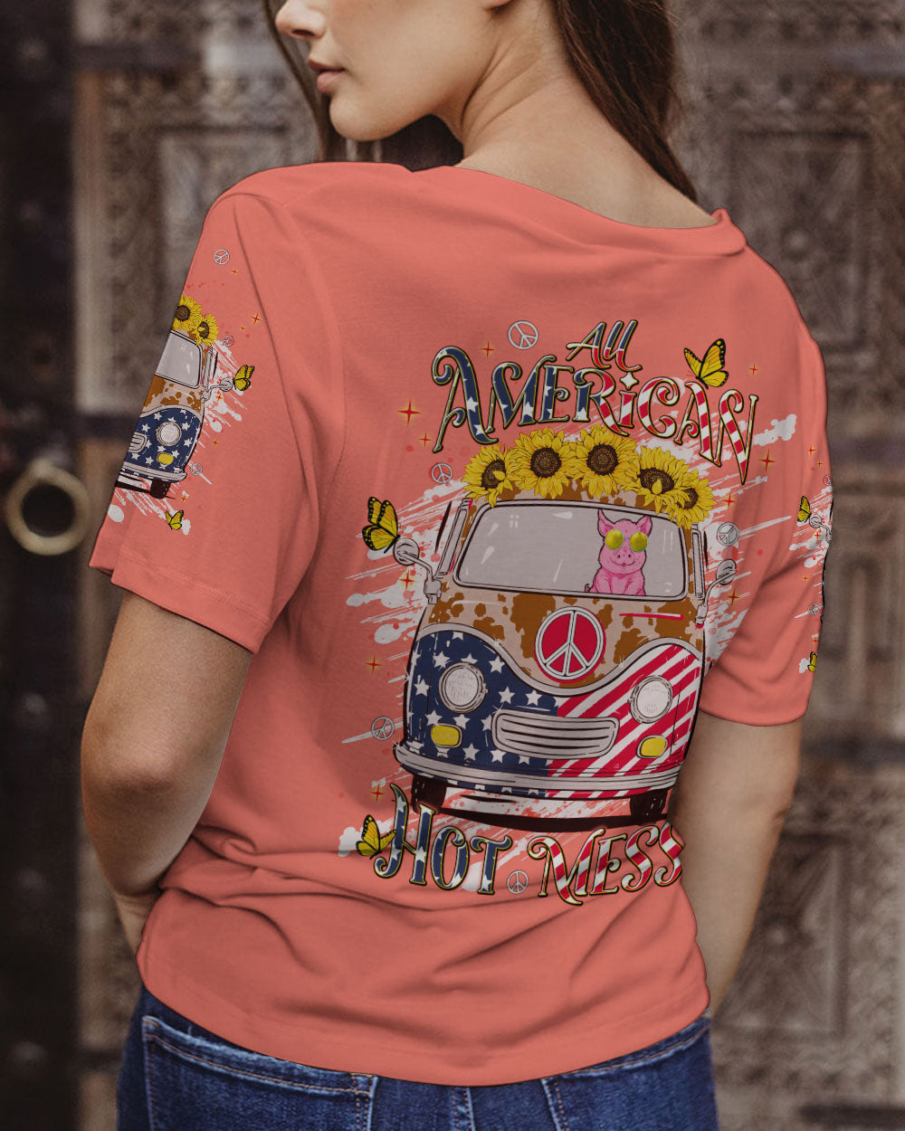 ALL AMERICAN HOT MESS HIPPIE BUS  ALL OVER PRINT - TLNT2105245