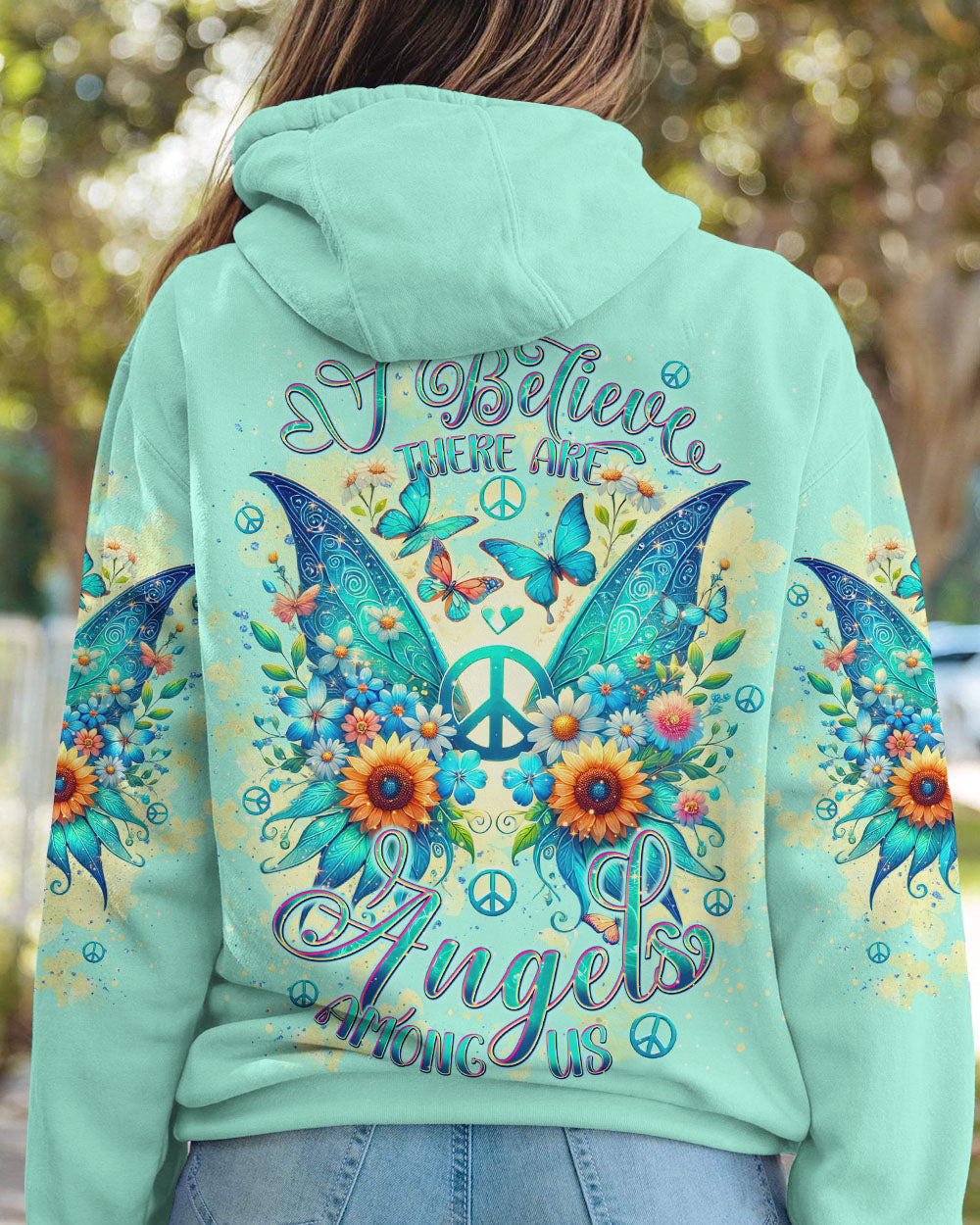 I BELIEVE THERE ARE ANGELS AMONG US WINGS ALL OVER PRINT - TLNT2108243