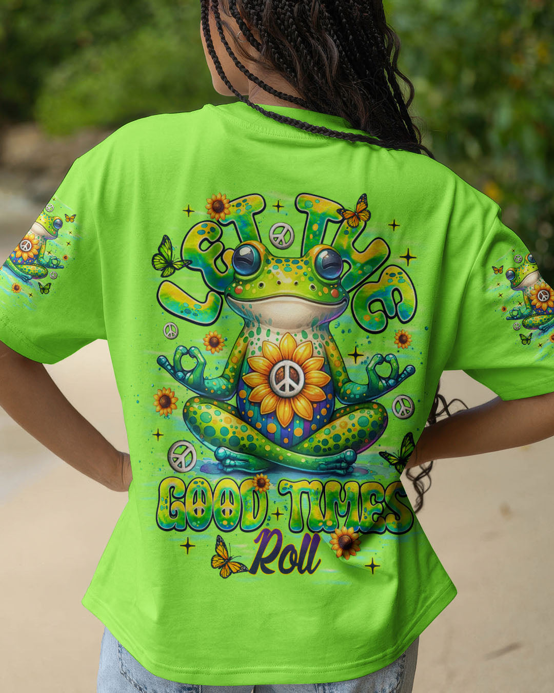 LET THE GOOD TIMES ROLL FROG ALL OVER PRINT  - TLNT2108254