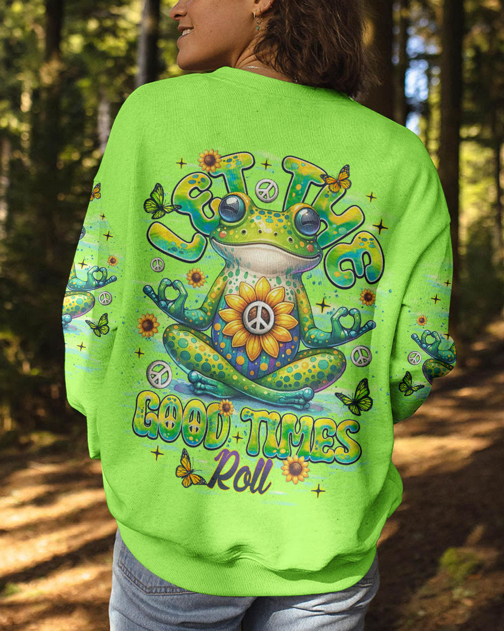 LET THE GOOD TIMES ROLL FROG ALL OVER PRINT  - TLNT2108254