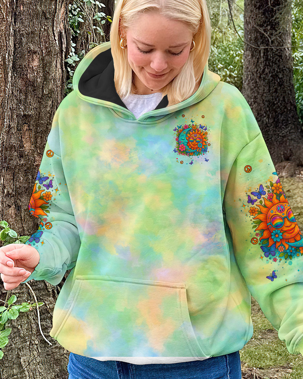 STAY WILD MOON CHILD TIE DYE ALL OVER PRINT - TLNT2204252