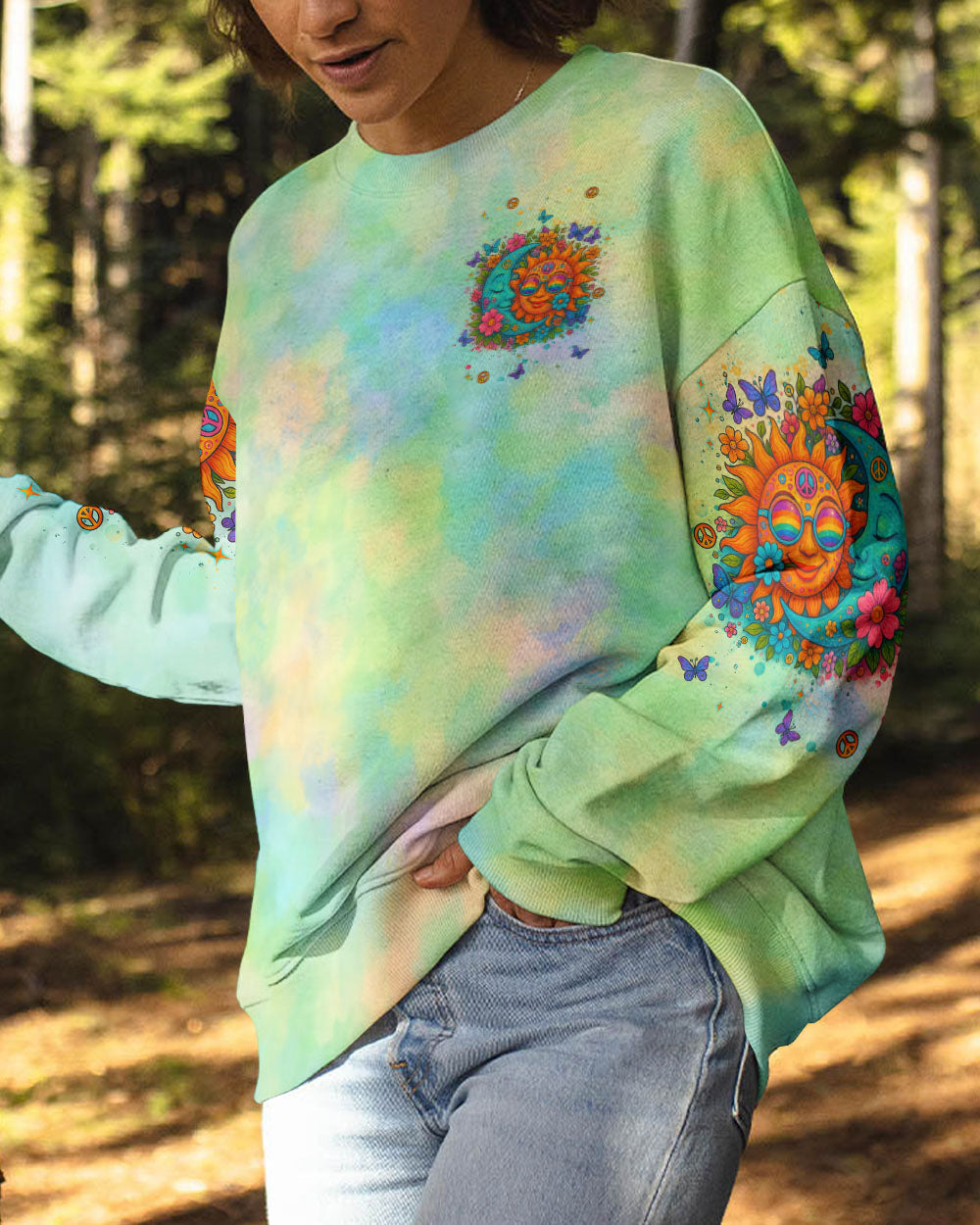 STAY WILD MOON CHILD TIE DYE ALL OVER PRINT - TLNT2204252