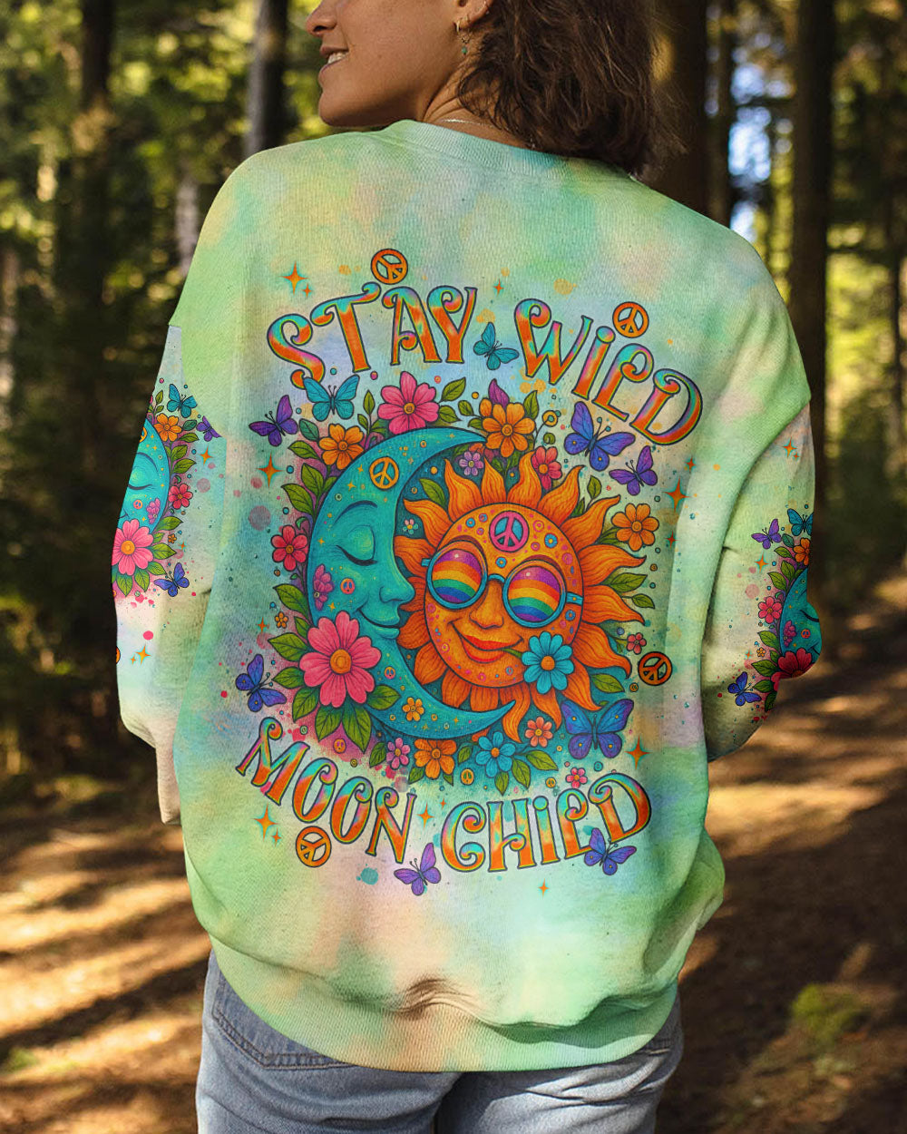 STAY WILD MOON CHILD TIE DYE ALL OVER PRINT - TLNT2204252