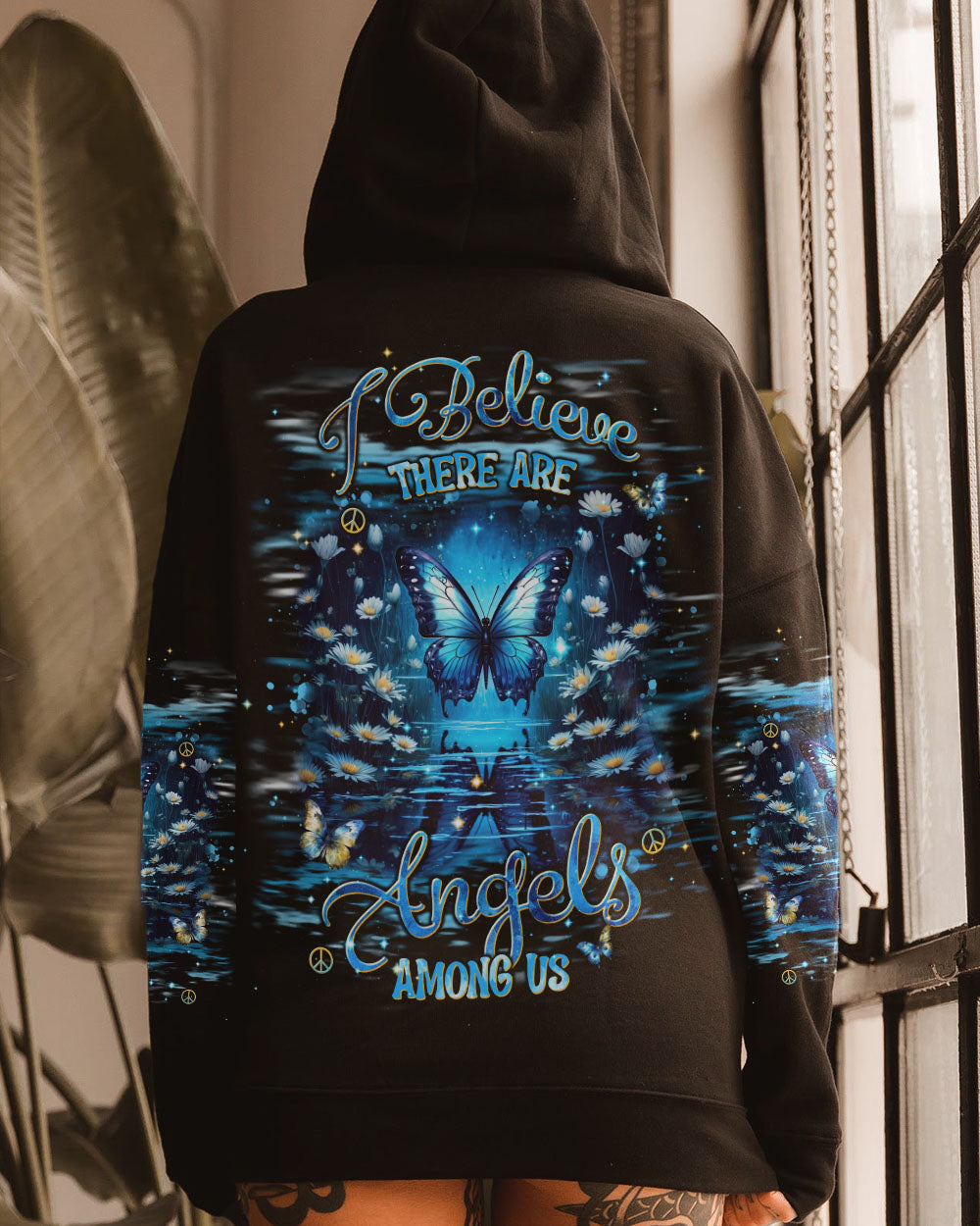 I BELIEVE THERE ARE ANGELS AMONG US BUTTERFLY ALL OVER PRINT - TLNT2301241