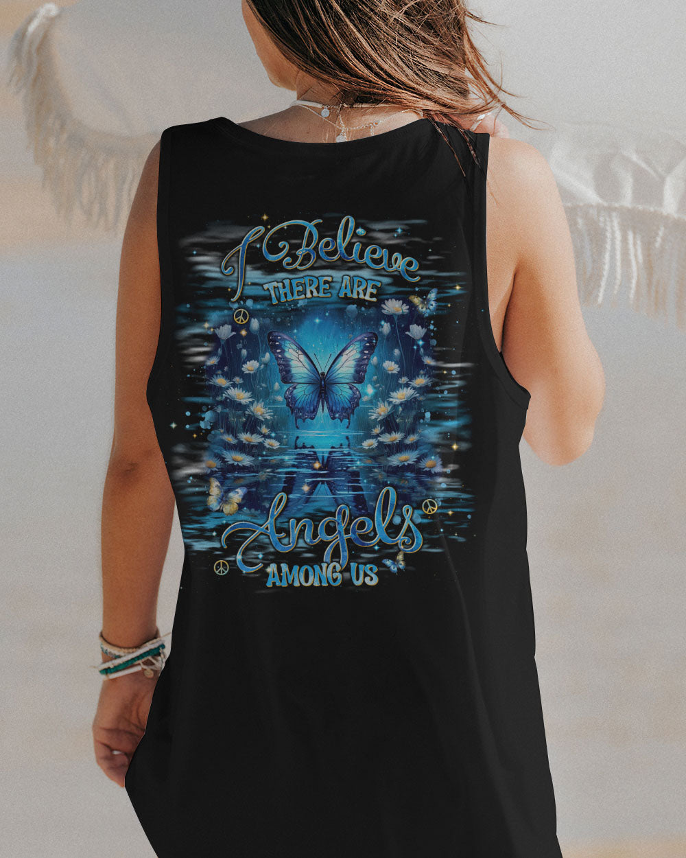 I BELIEVE THERE ARE ANGELS AMONG US BUTTERFLY ALL OVER PRINT - TLNT2301241