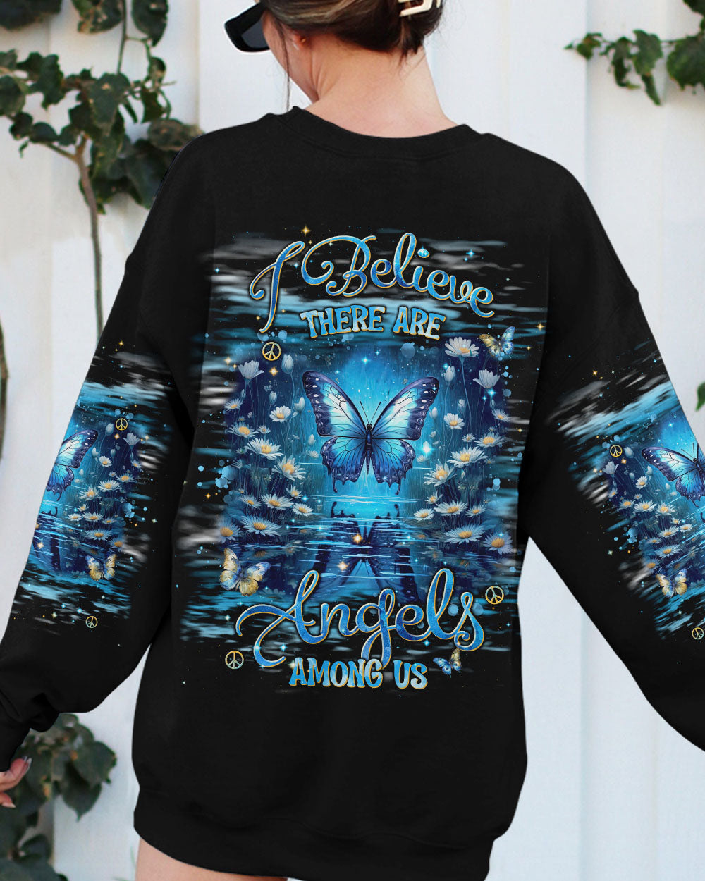 I BELIEVE THERE ARE ANGELS AMONG US BUTTERFLY ALL OVER PRINT - TLNT2301241