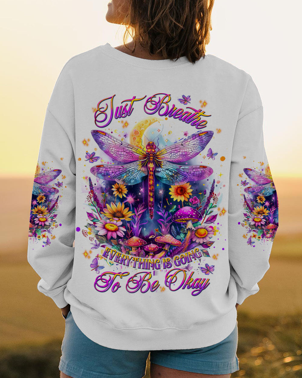 JUST BREATHE DRAGONFLY ALL OVER PRINT  - TLNT2301252
