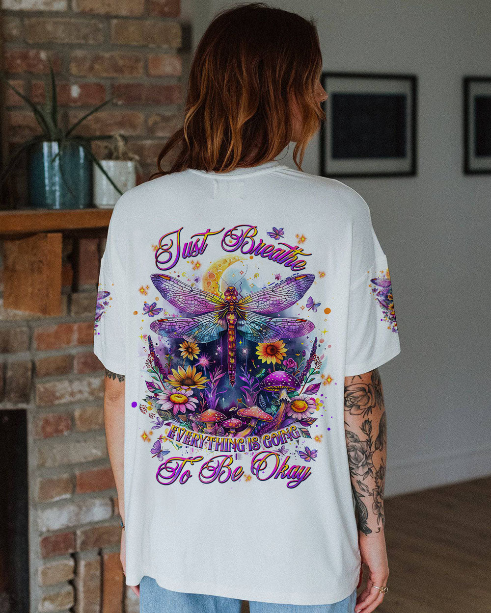 JUST BREATHE DRAGONFLY ALL OVER PRINT  - TLNT2301252