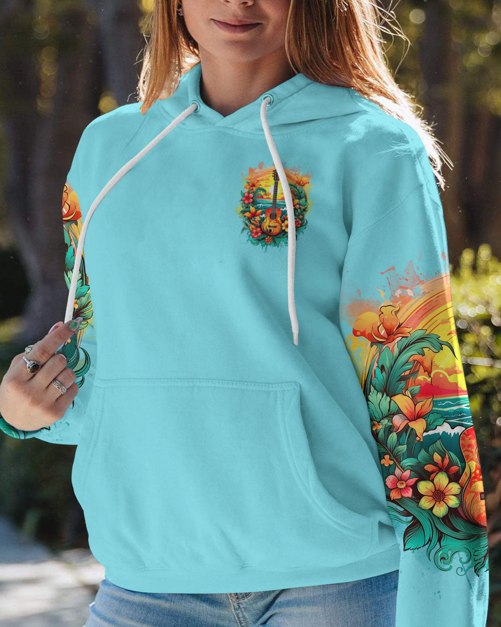 SMELL THE SEA FEEL THE BREEZE GUITAR ALL OVER PRINT - TLNT2306234