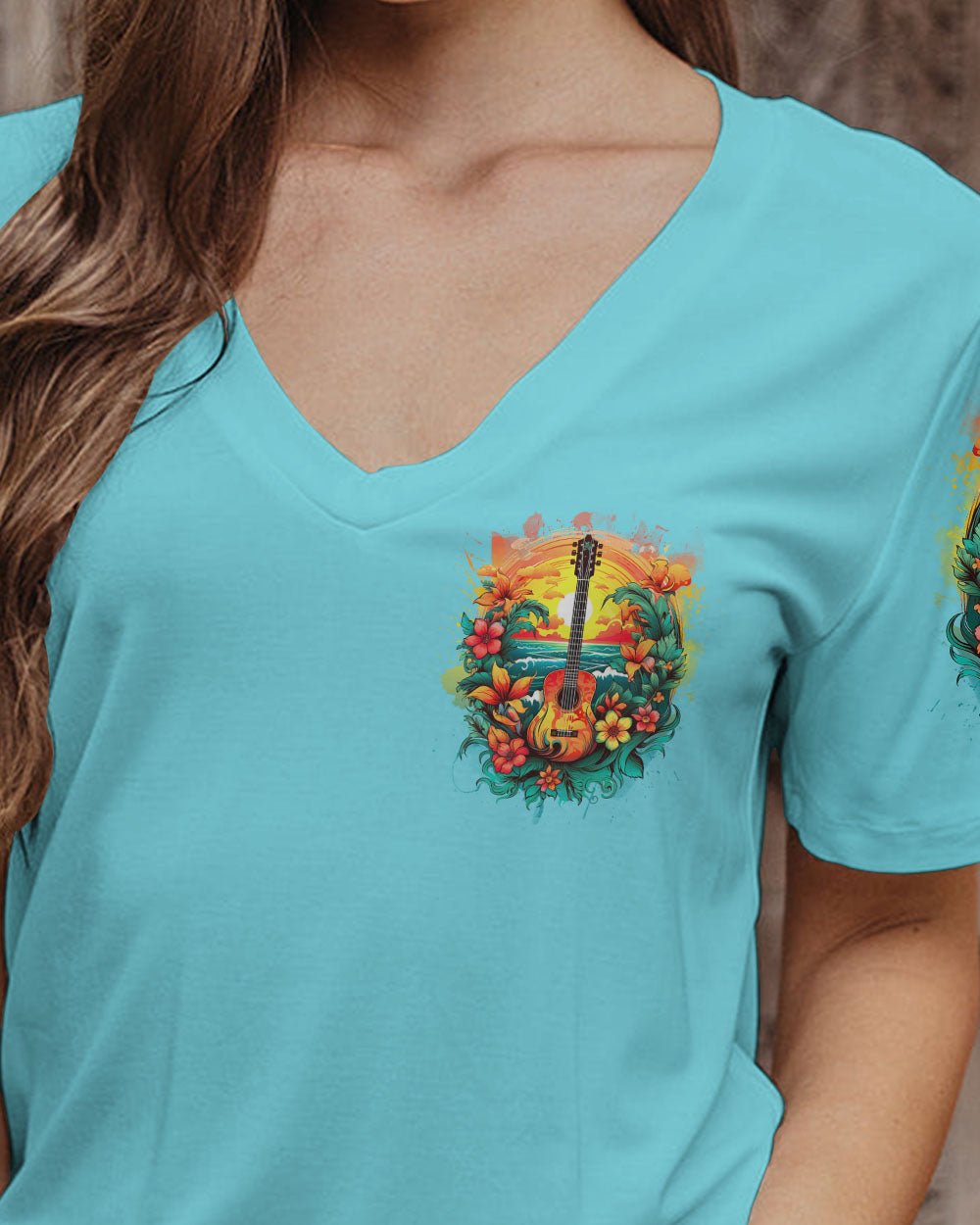 SMELL THE SEA FEEL THE BREEZE GUITAR ALL OVER PRINT - TLNT2306234
