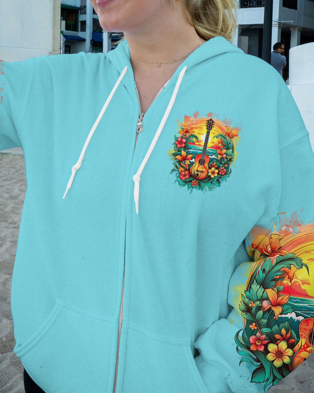 SMELL THE SEA FEEL THE BREEZE GUITAR ALL OVER PRINT - TLNT2306234