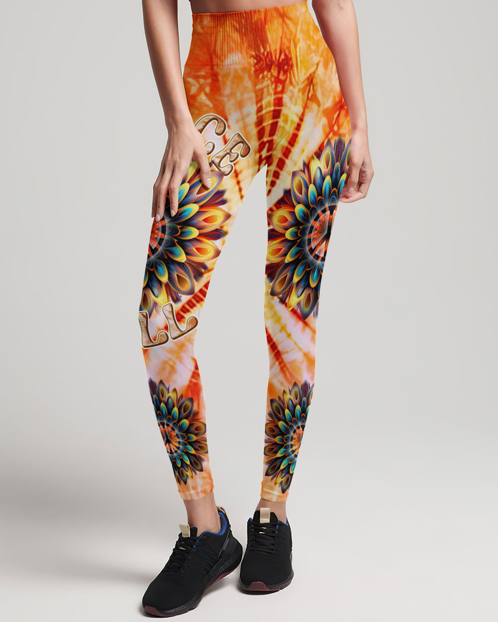PEACE Y'ALL FLOWER TIE DYE ALL OVER PRINT - TLNT2306235