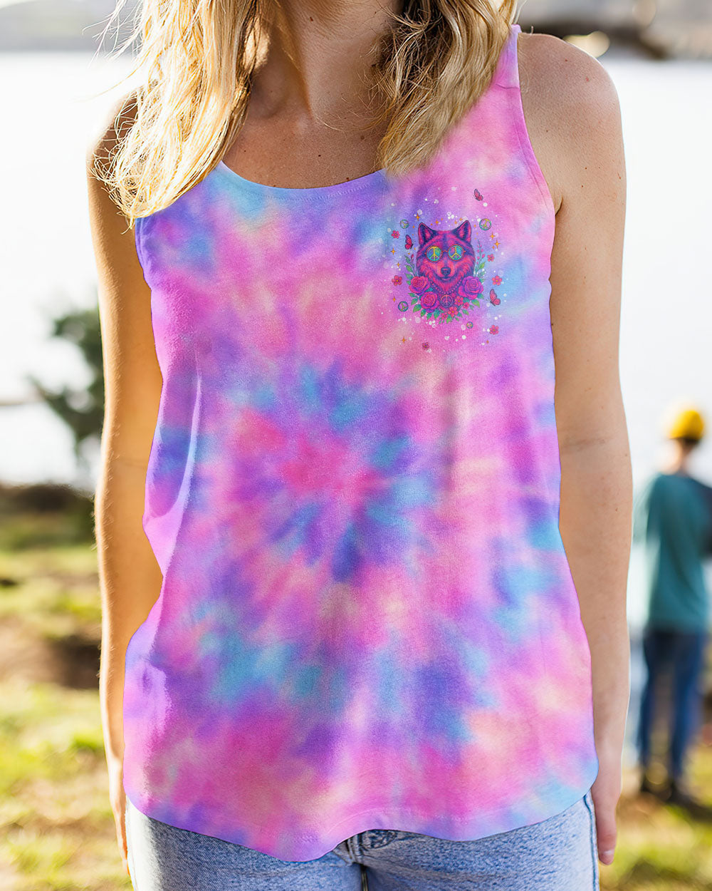 PEACEFUL SOUL WILD HEART WOLF SPIRIT TIE DYE ALL OVER PRINT - TLNT2306252