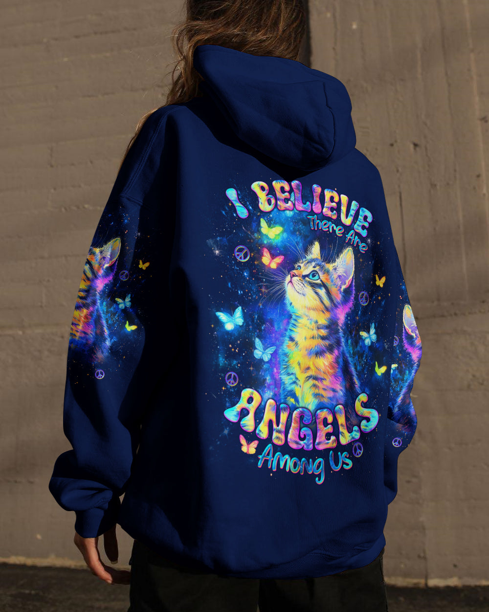 I BELIEVE THERE ARE ANGELS AMONG US CAT ALL OVER PRINT - TLNT2312252