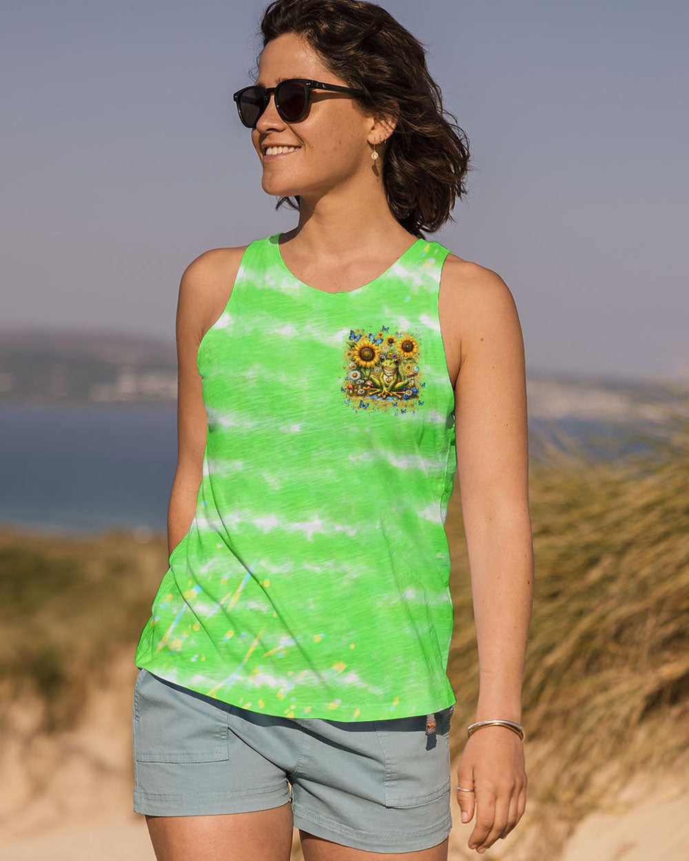HIPPIE SOUL FROG SUNFLOWER ALL OVER PRINT - TLNT2401242