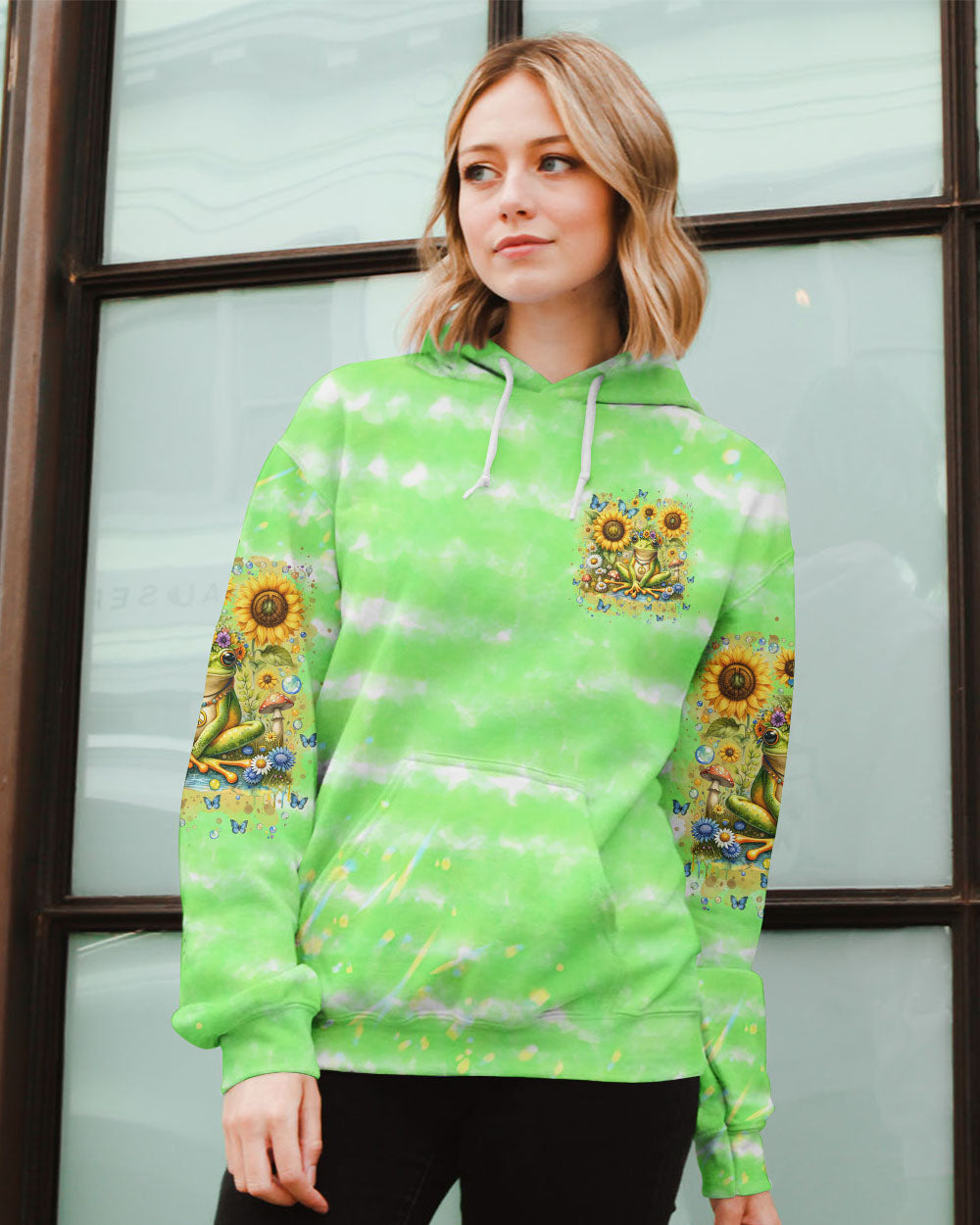 HIPPIE SOUL FROG SUNFLOWER ALL OVER PRINT - TLNT2401242