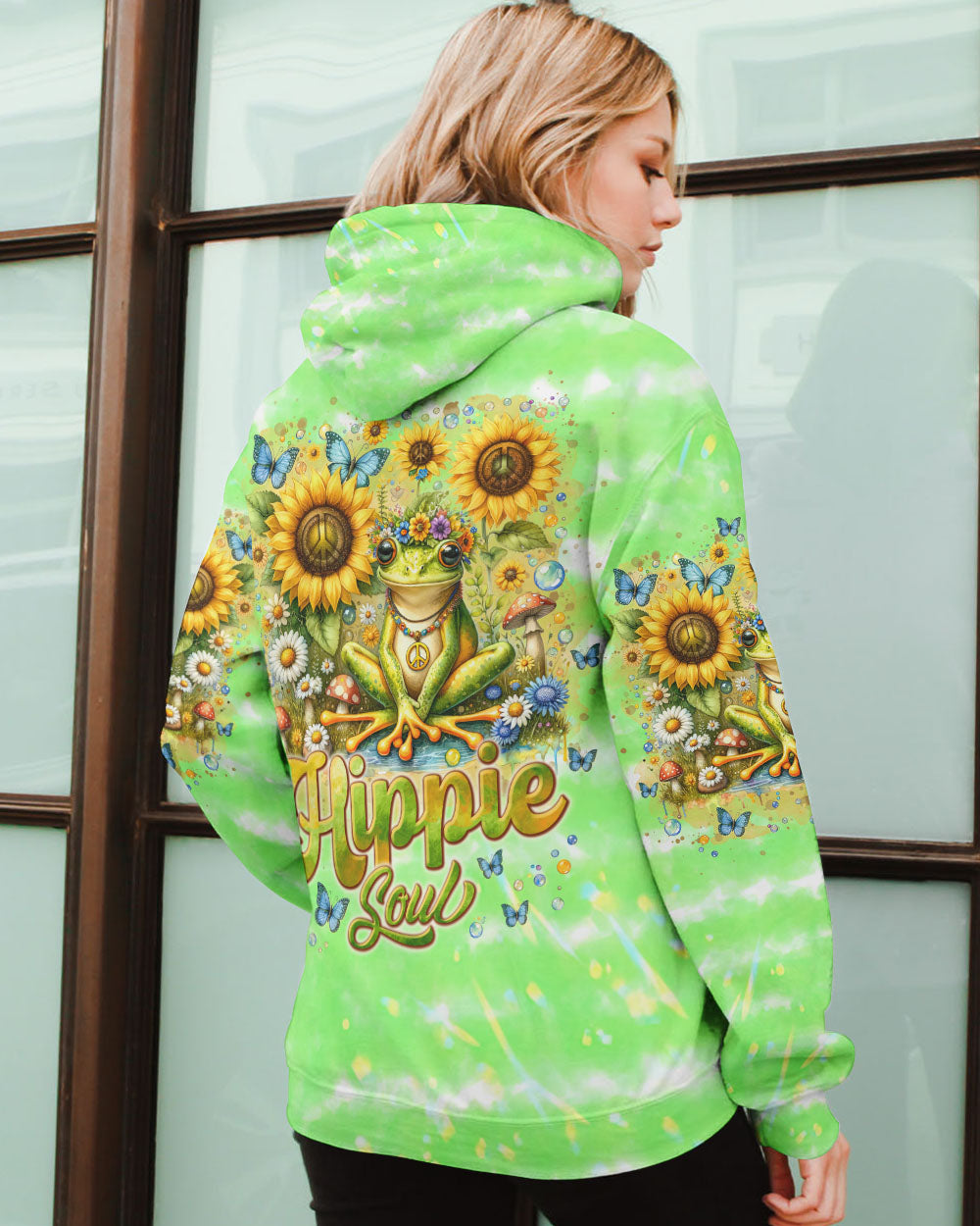 HIPPIE SOUL FROG SUNFLOWER ALL OVER PRINT - TLNT2401242