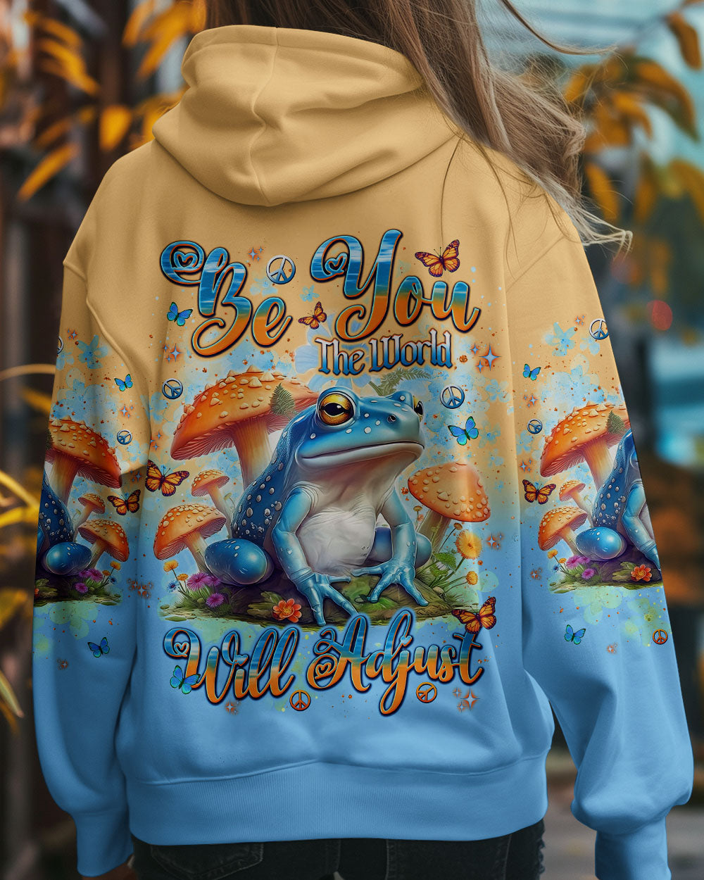 BE YOU THE WORLD WILL ADJUST FROG ALL OVER PRINT  - TLNT2401254