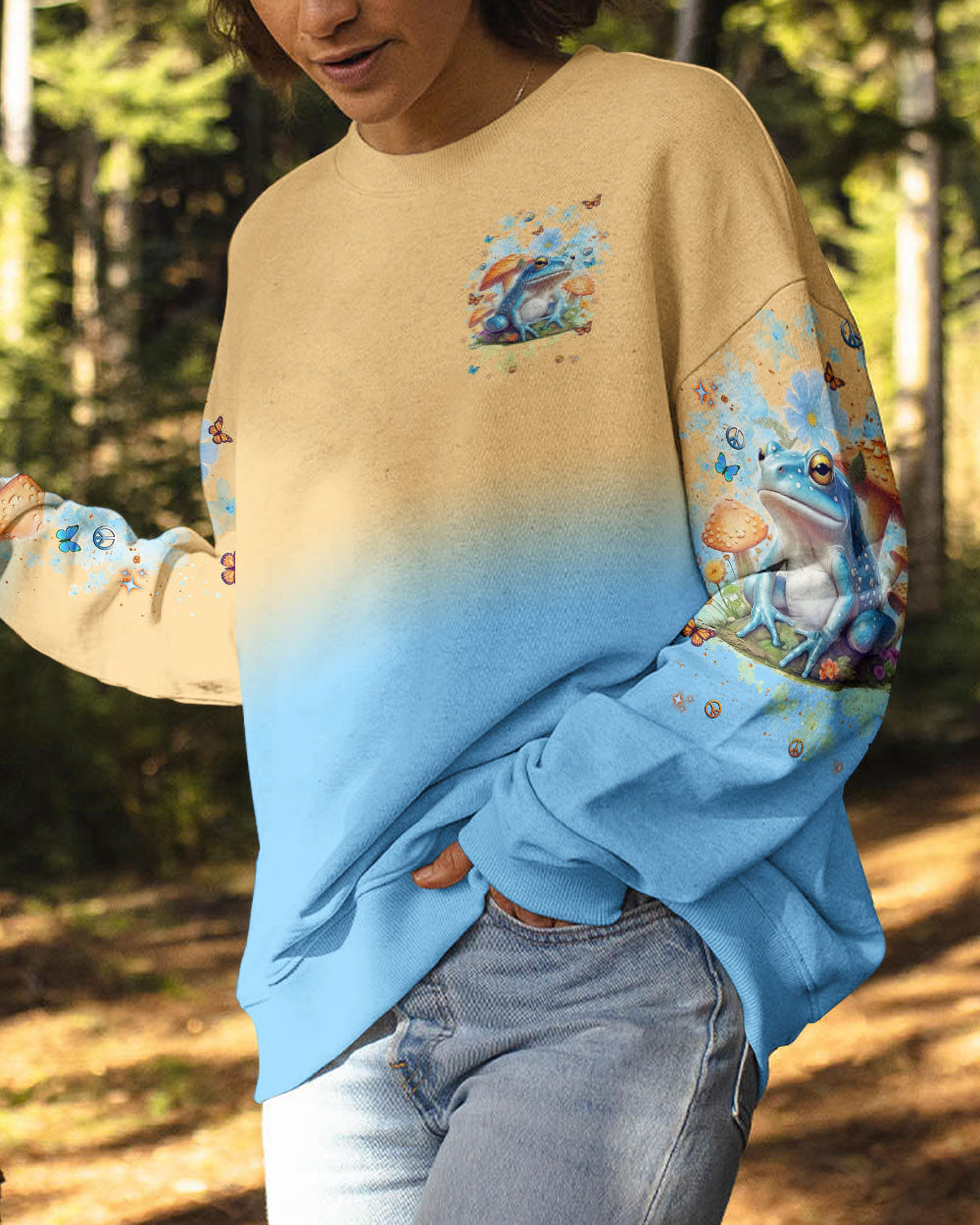 BE YOU THE WORLD WILL ADJUST FROG ALL OVER PRINT  - TLNT2401254