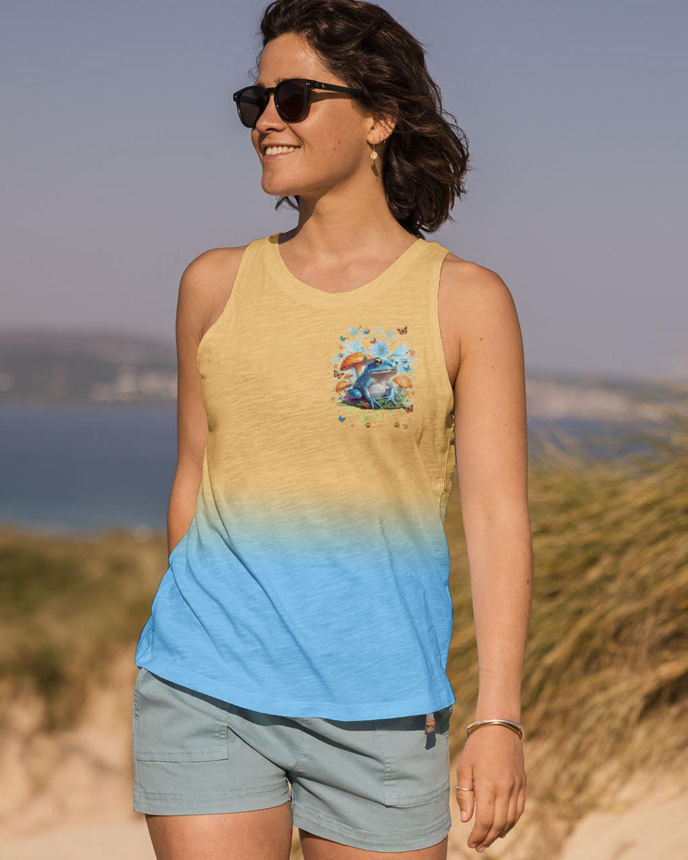 BE YOU THE WORLD WILL ADJUST FROG ALL OVER PRINT  - TLNT2401254
