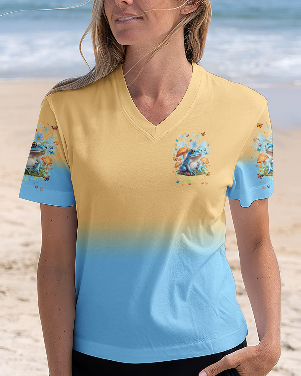 BE YOU THE WORLD WILL ADJUST FROG ALL OVER PRINT  - TLNT2401254