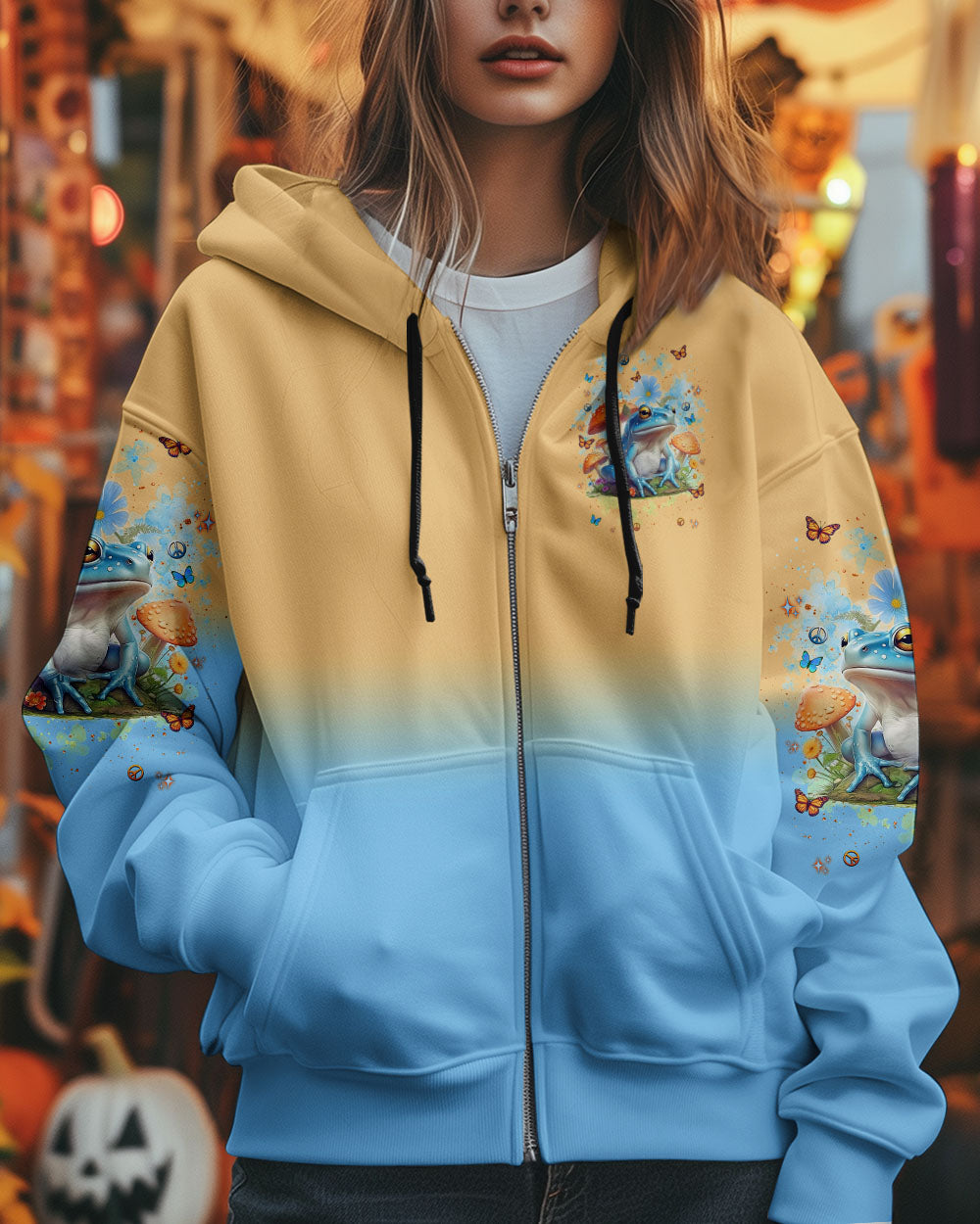 BE YOU THE WORLD WILL ADJUST FROG ALL OVER PRINT  - TLNT2401254