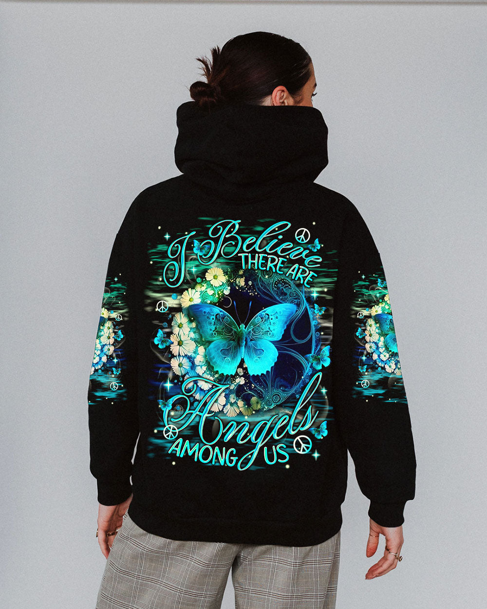 I BELIEVE THERE ARE ANGELS AMONG US BUTTERFLY ALL OVER PRINT - TLNT2402253
