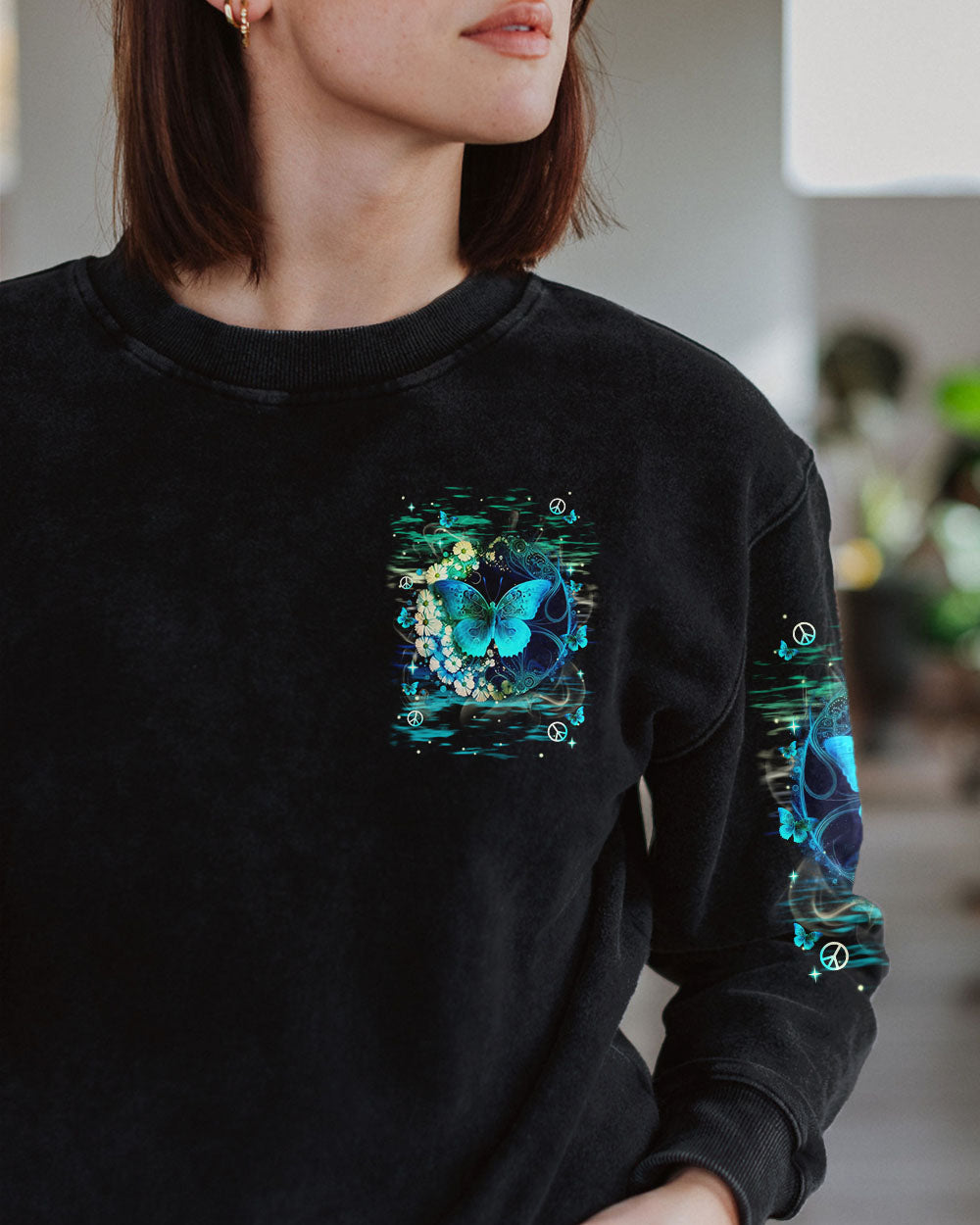 I BELIEVE THERE ARE ANGELS AMONG US BUTTERFLY ALL OVER PRINT - TLNT2402253
