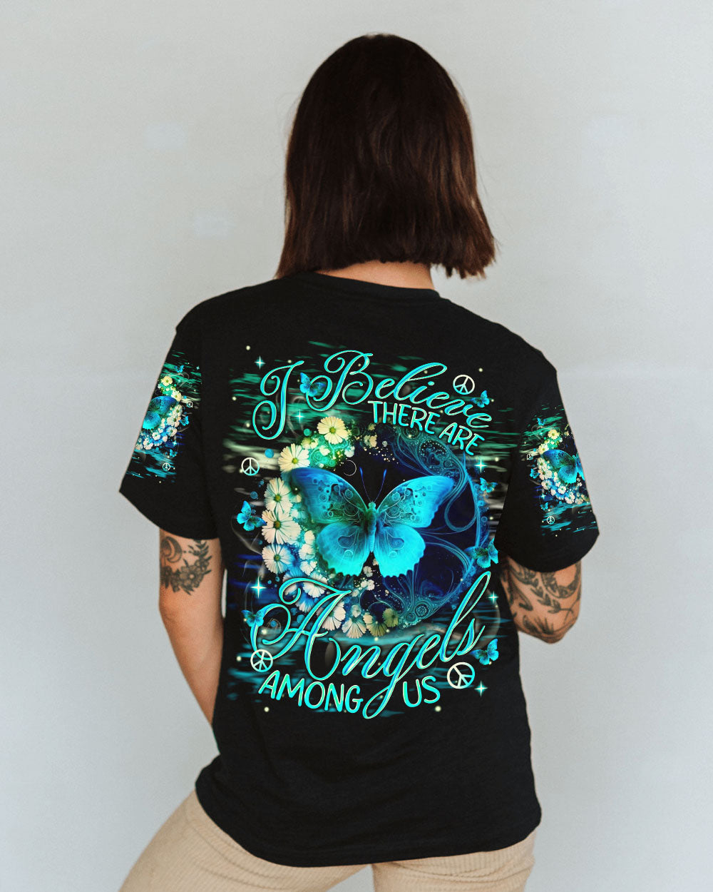 I BELIEVE THERE ARE ANGELS AMONG US BUTTERFLY ALL OVER PRINT - TLNT2402253
