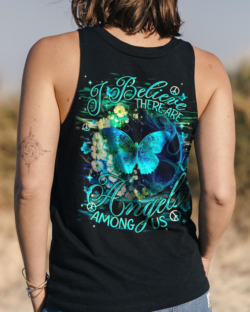 I BELIEVE THERE ARE ANGELS AMONG US BUTTERFLY ALL OVER PRINT - TLNT2402253