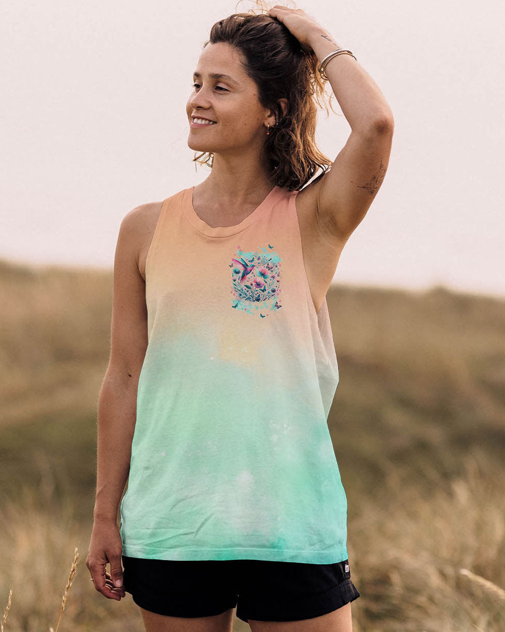 JUST BREATHE HUMMINGBIRD ALL OVER PRINT - TLNT2404241