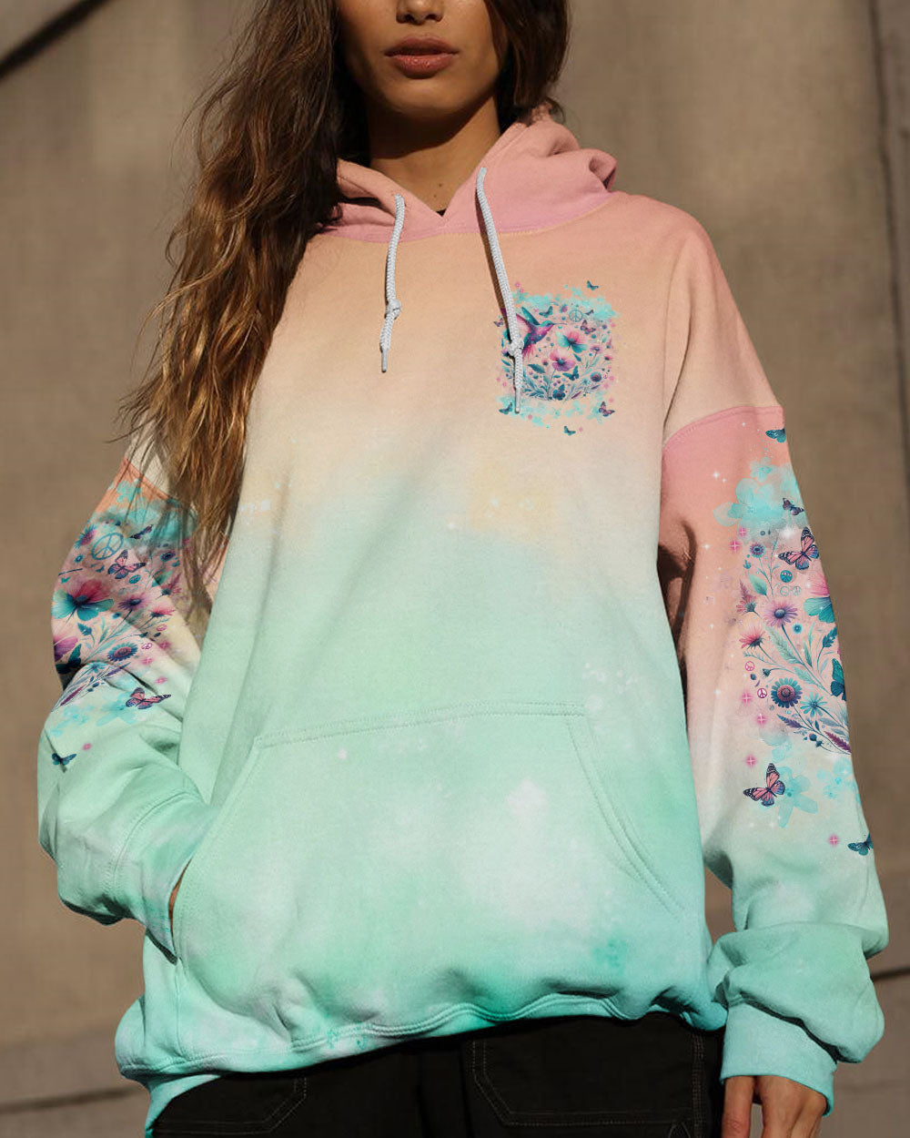 JUST BREATHE HUMMINGBIRD ALL OVER PRINT - TLNT2404241
