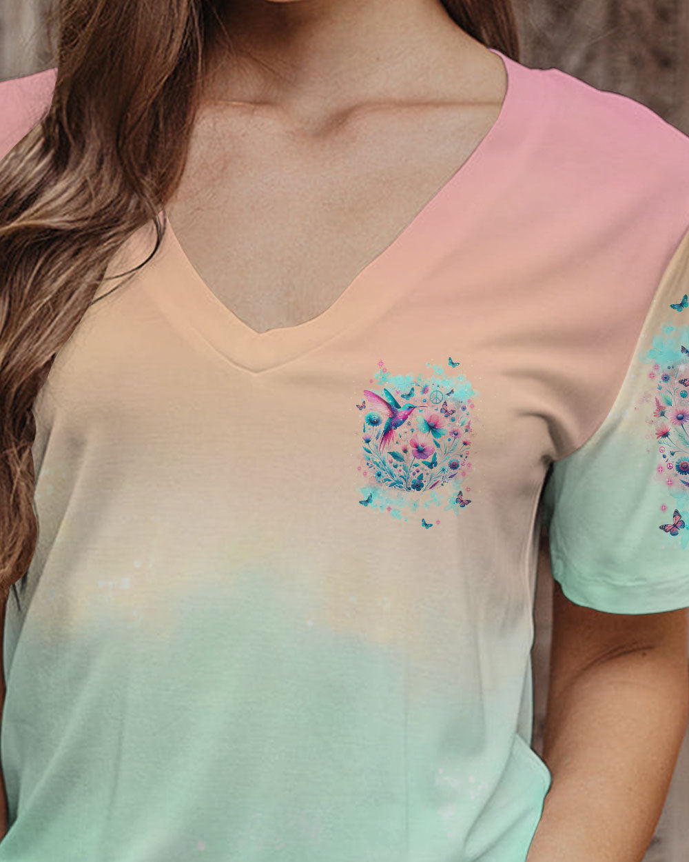 JUST BREATHE HUMMINGBIRD ALL OVER PRINT - TLNT2404241