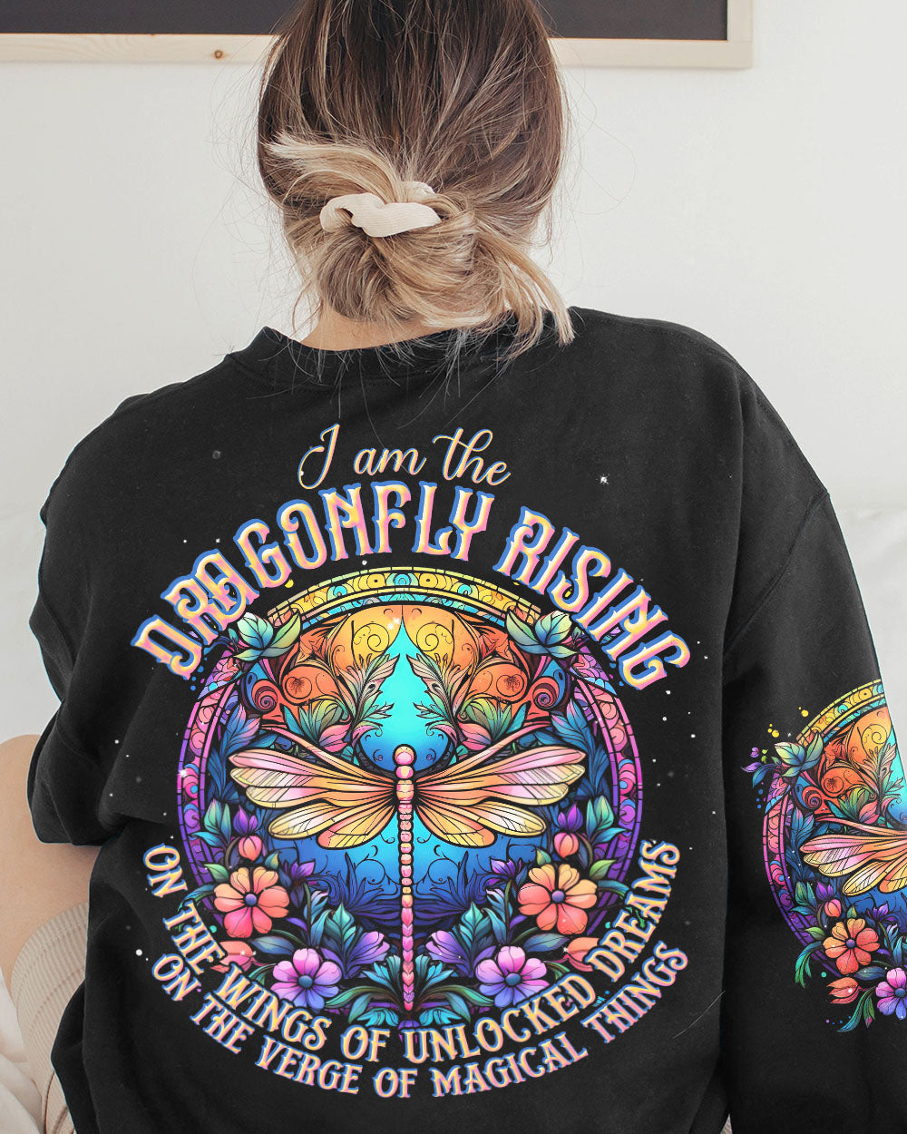 I AM THE DRAGONFLY RISING COLORFUL ALL OVER PRINT - TLNT2405232