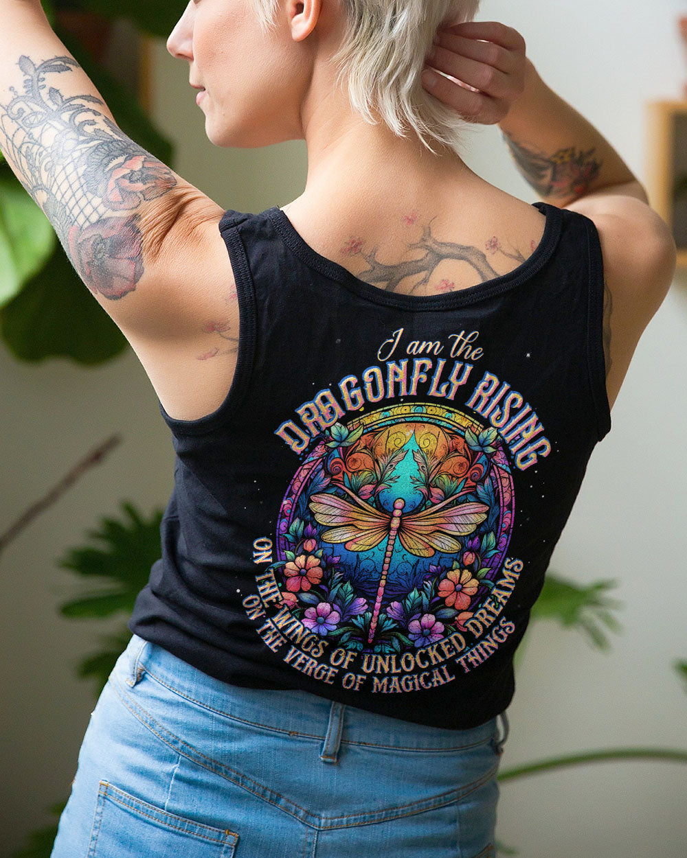 I AM THE DRAGONFLY RISING COLORFUL ALL OVER PRINT - TLNT2405232