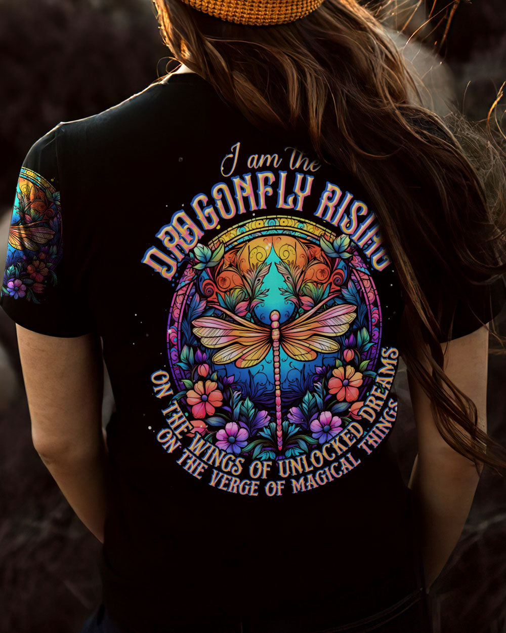 I AM THE DRAGONFLY RISING COLORFUL ALL OVER PRINT - TLNT2405232