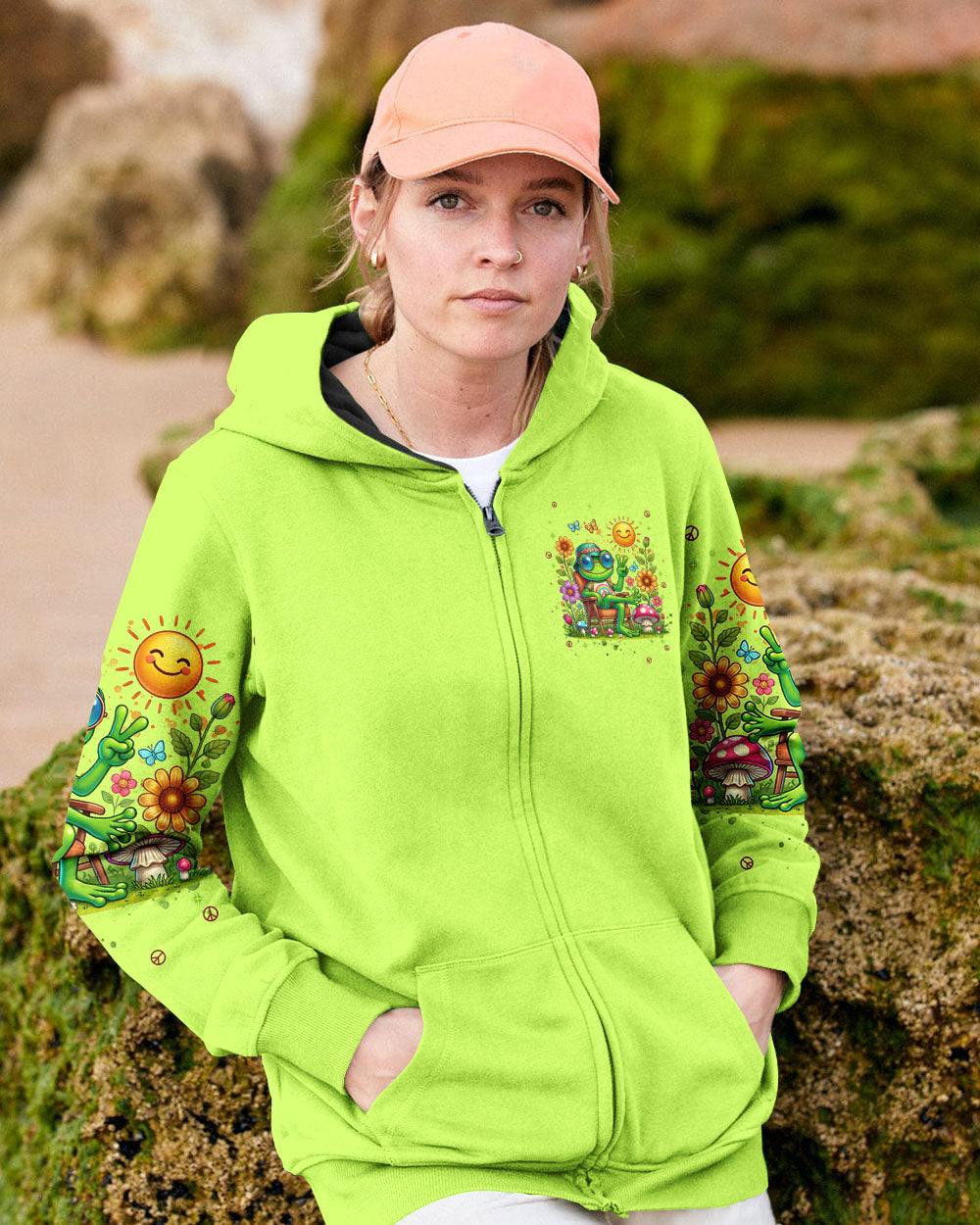 BE YOU THE WORLD WILL ADJUST FROG ALL OVER PRINT - TLNT2407243