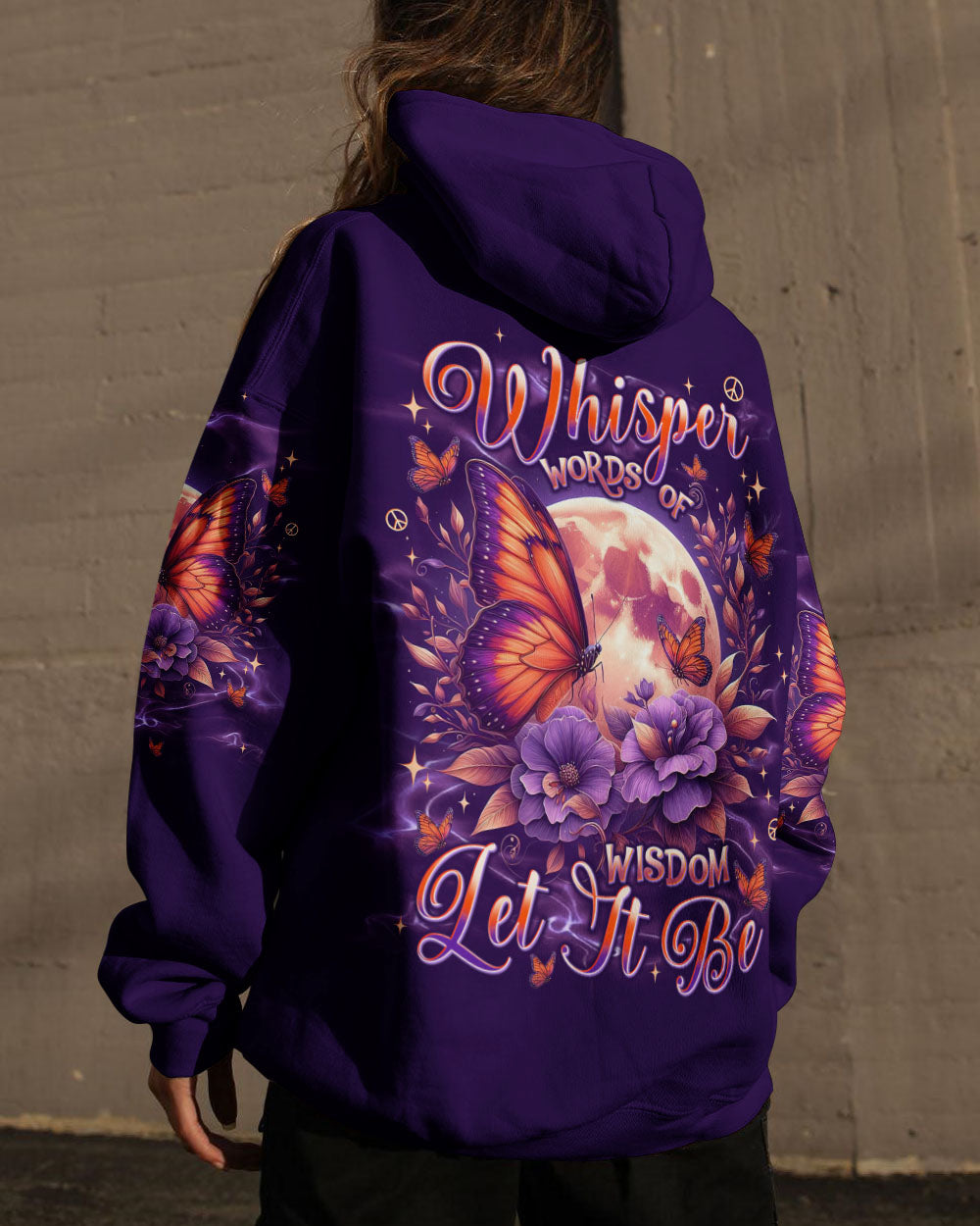 WHISPER WORDS OF WISDOM LET IT BE BUTTERFLY ALL OVER PRINT  - TLNT2410243