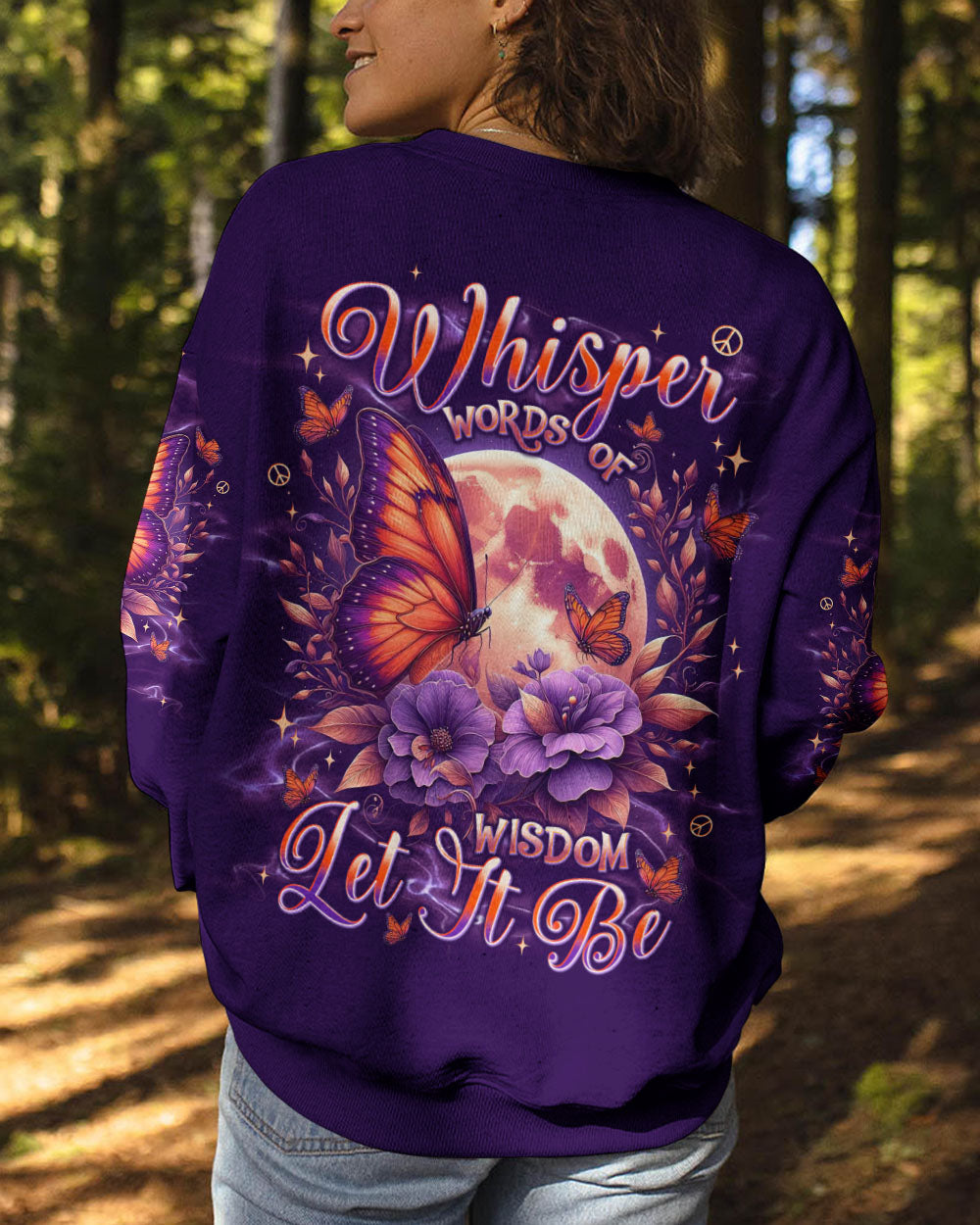 WHISPER WORDS OF WISDOM LET IT BE BUTTERFLY ALL OVER PRINT  - TLNT2410243
