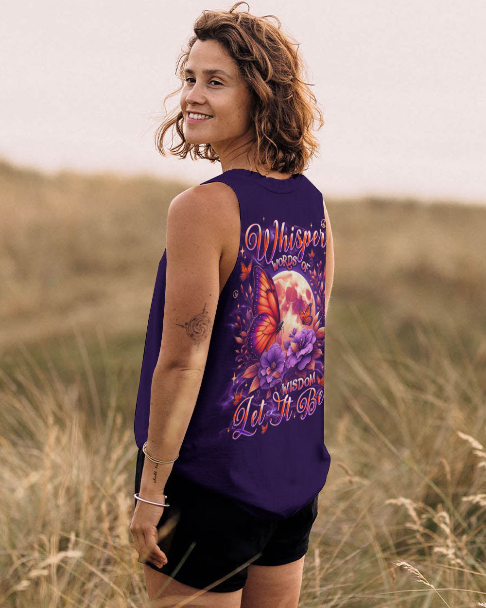 WHISPER WORDS OF WISDOM LET IT BE BUTTERFLY ALL OVER PRINT  - TLNT2410243