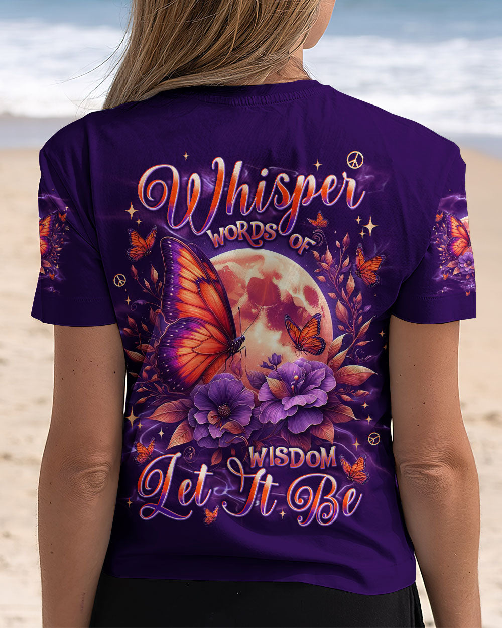 WHISPER WORDS OF WISDOM LET IT BE BUTTERFLY ALL OVER PRINT  - TLNT2410243
