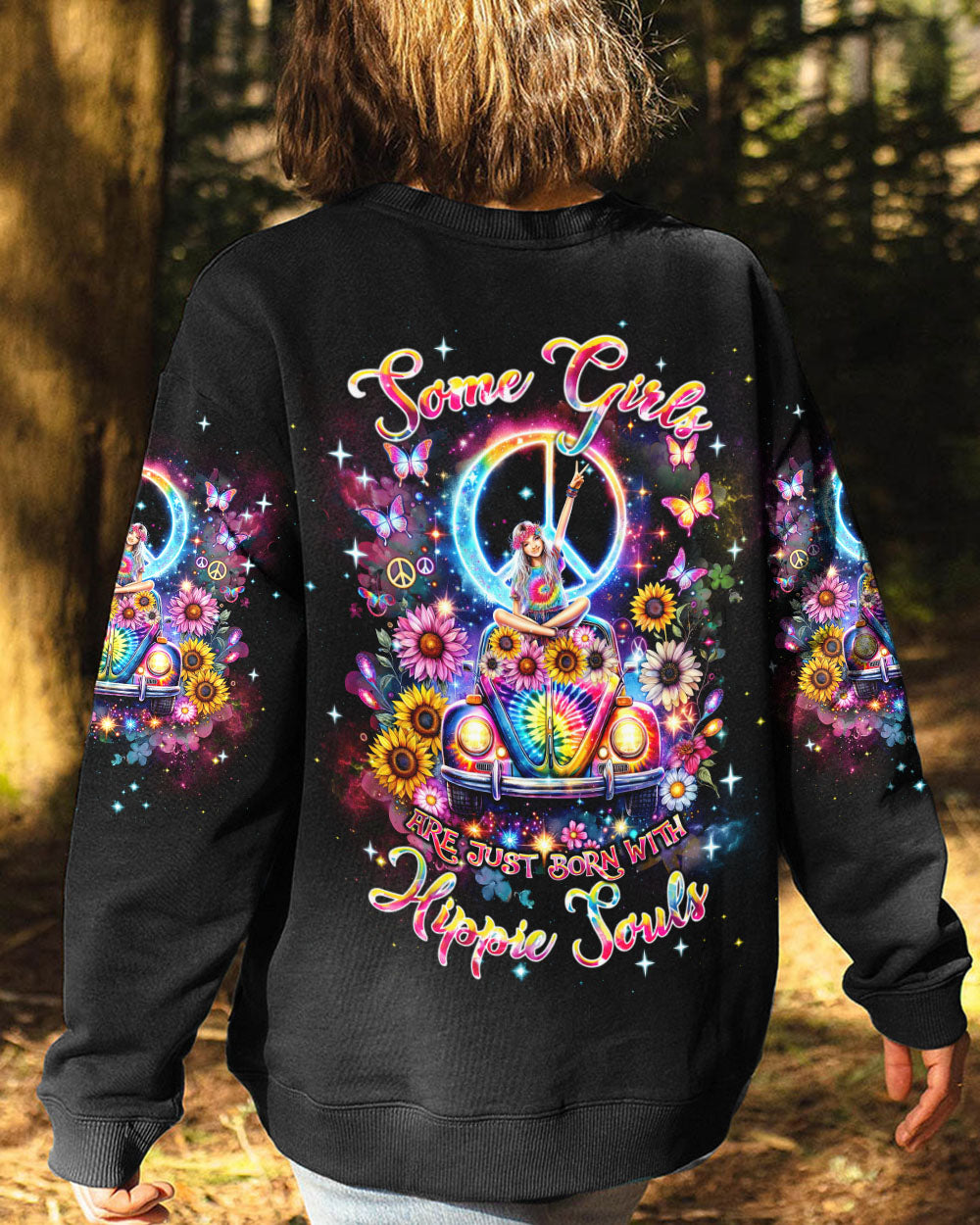 SOME GIRLS ARE JUST BORN WITH HIPPIE SOULS ALL OVER PRINT - TLNT2504244